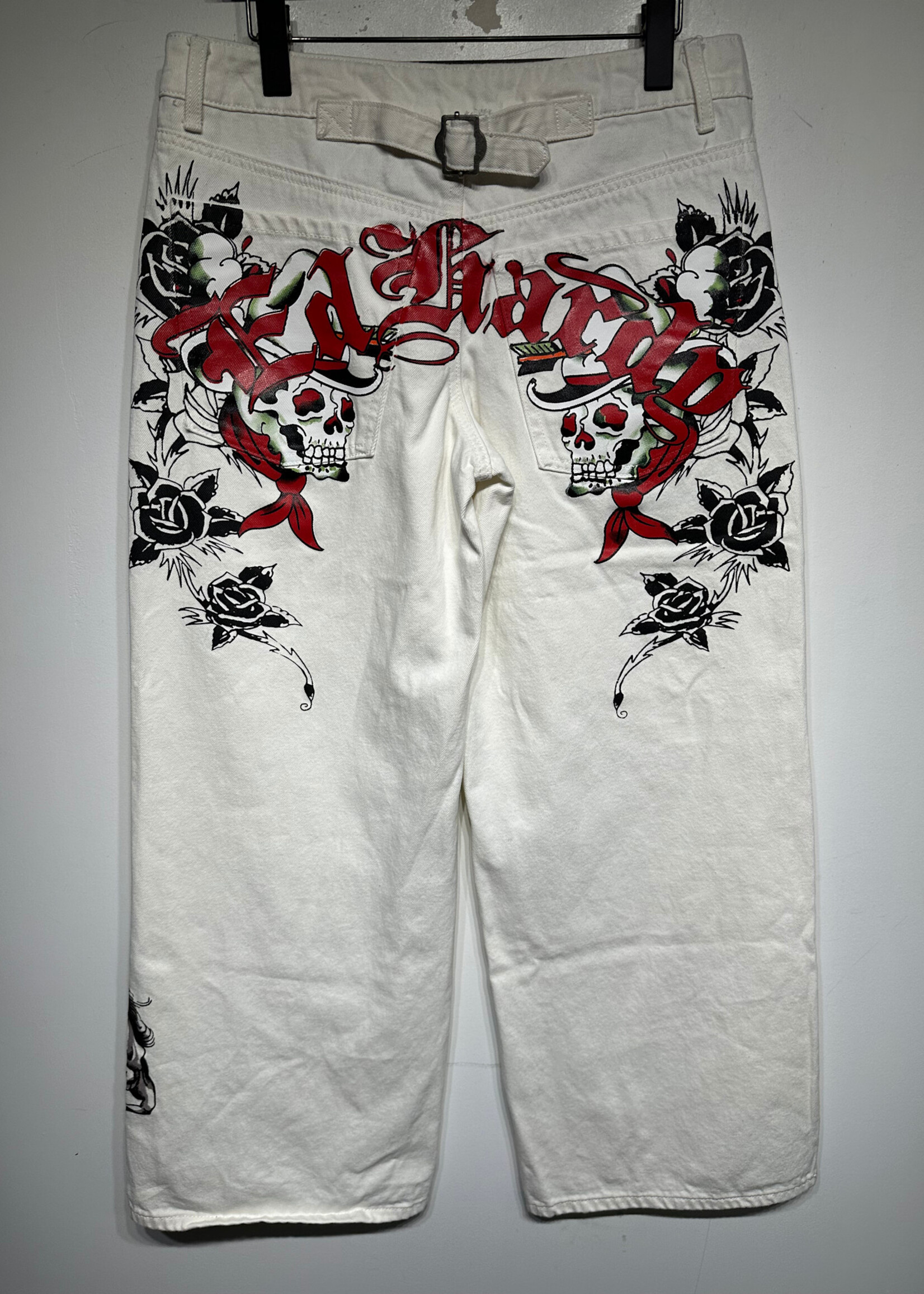 Ed Hardy White Back Logo Baggy Pant Masc 30