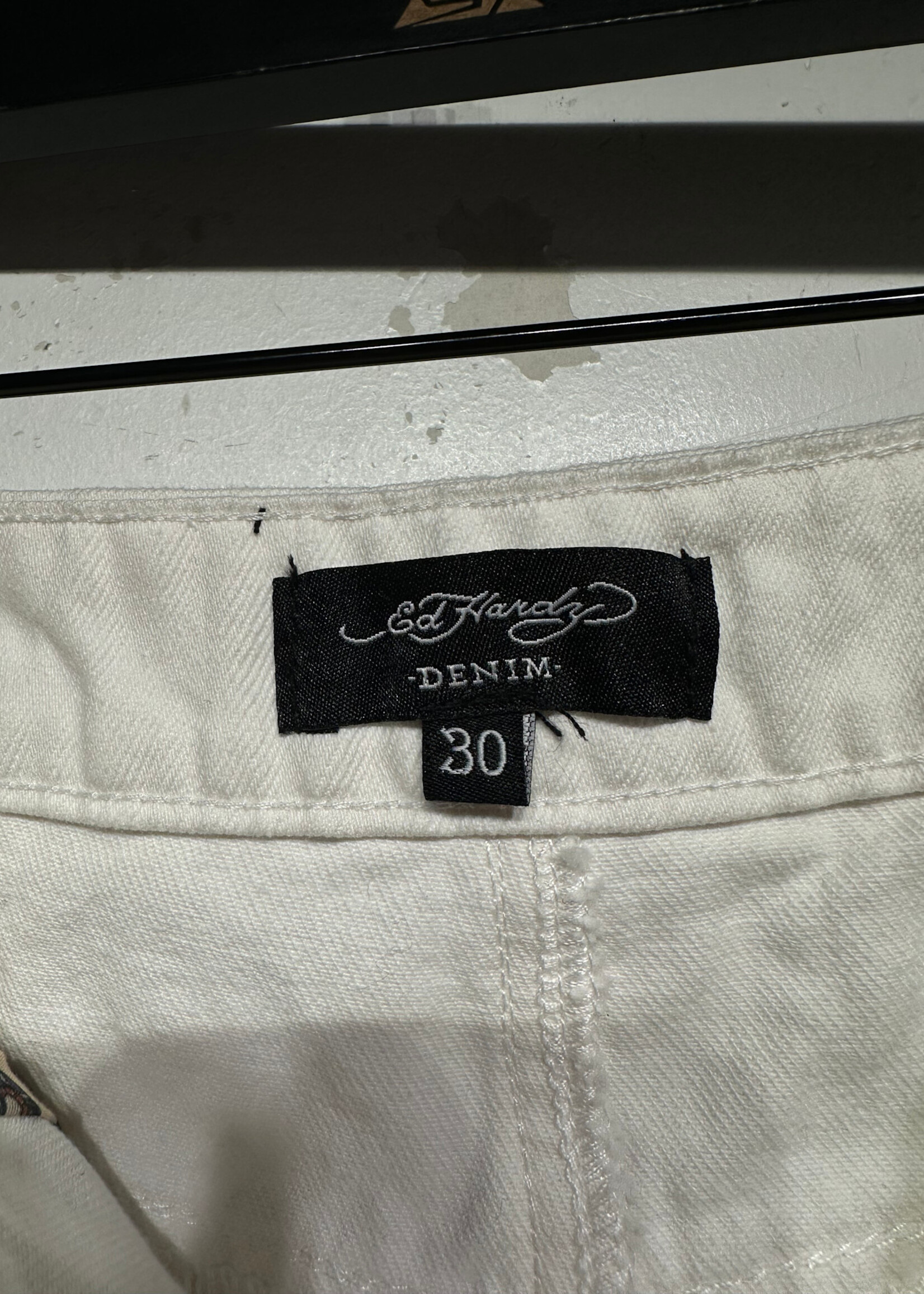 Ed Hardy White Back Logo Baggy Pant Masc 30