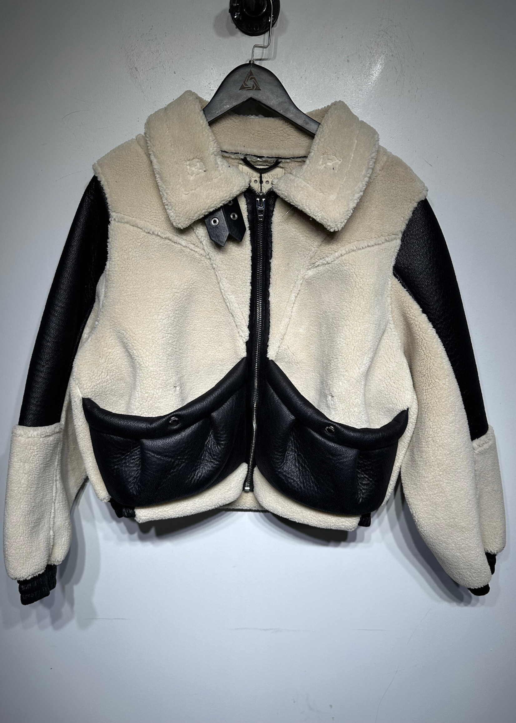 Blank NYC Faux Leather Faux Fur Jacket L