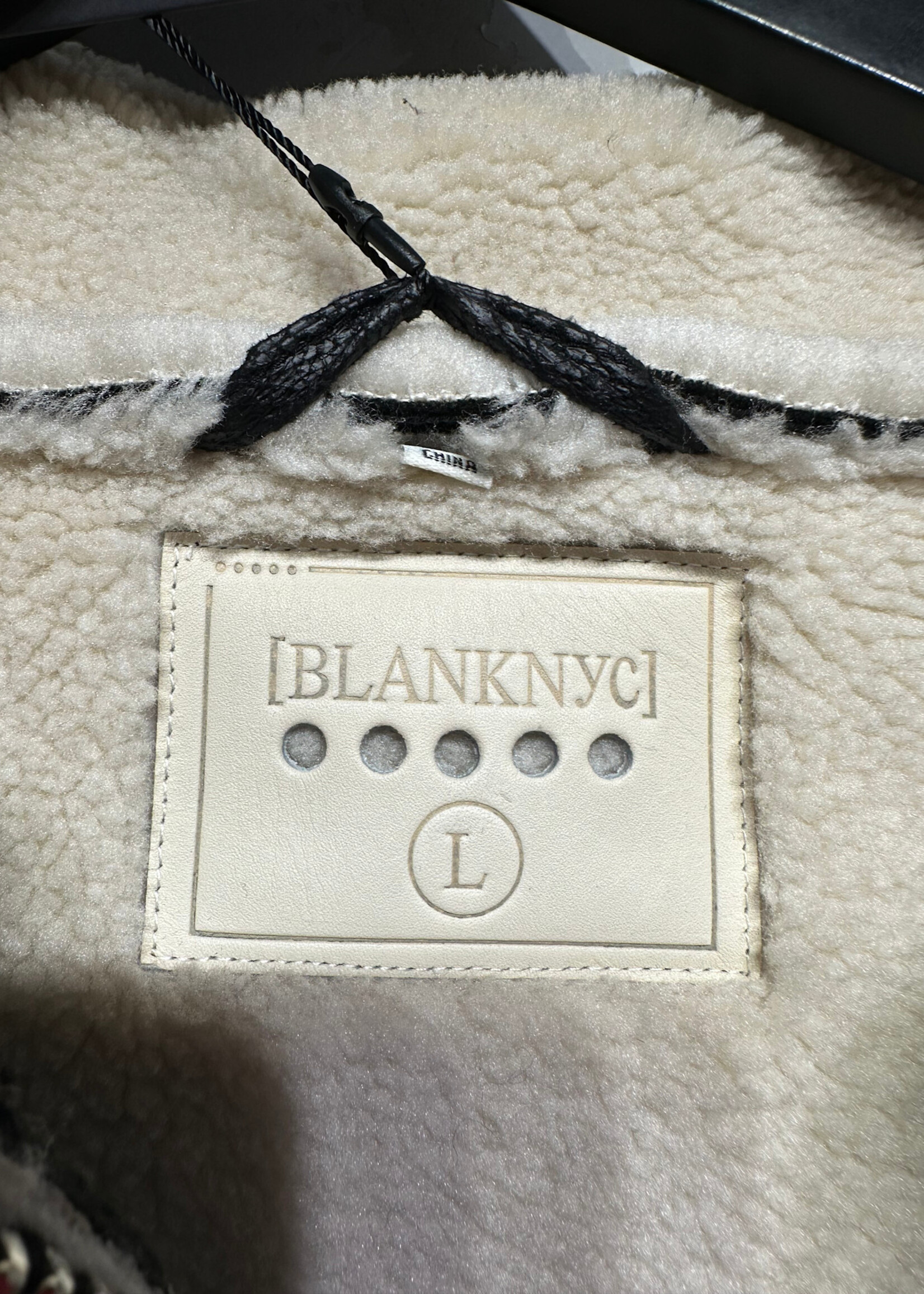 Blank NYC Faux Leather Faux Fur Jacket L