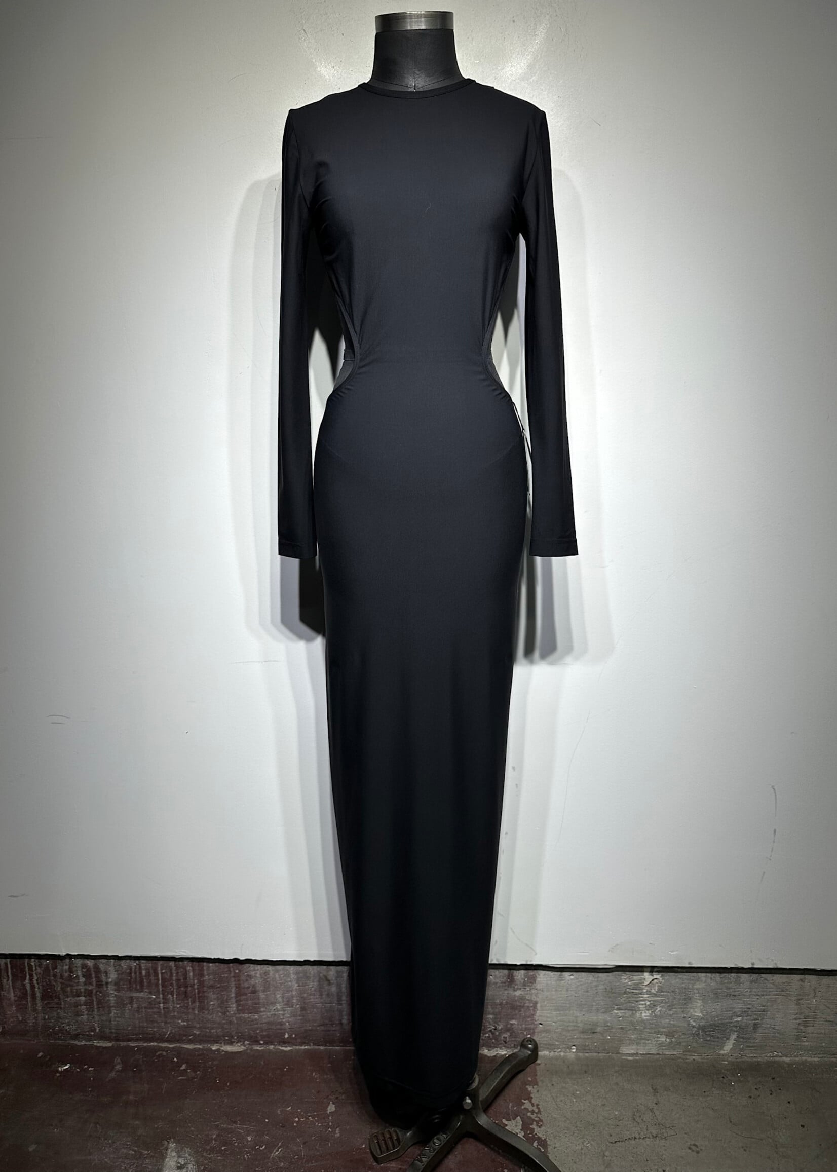 Balenciaga Open Back LS Maxi Dress L