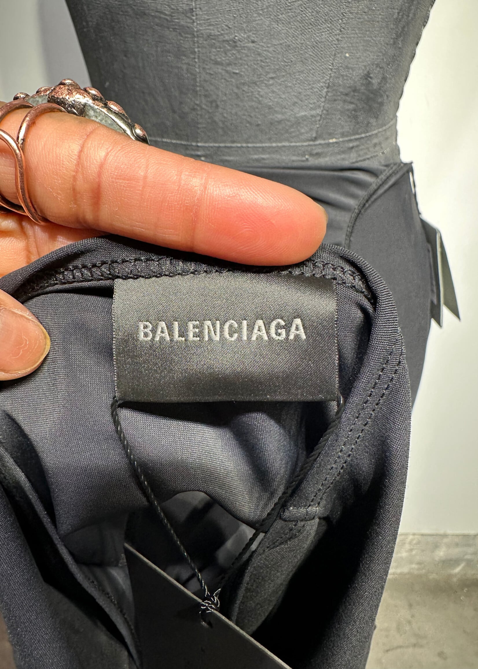 Balenciaga Open Back LS Maxi Dress L