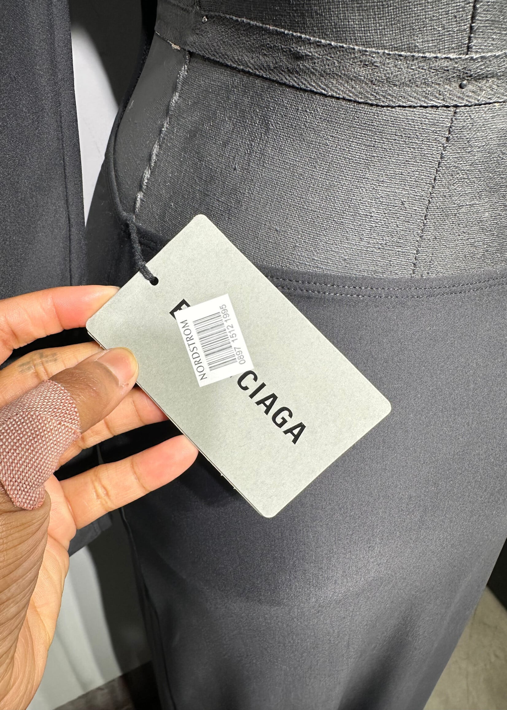 Balenciaga Open Back LS Maxi Dress L