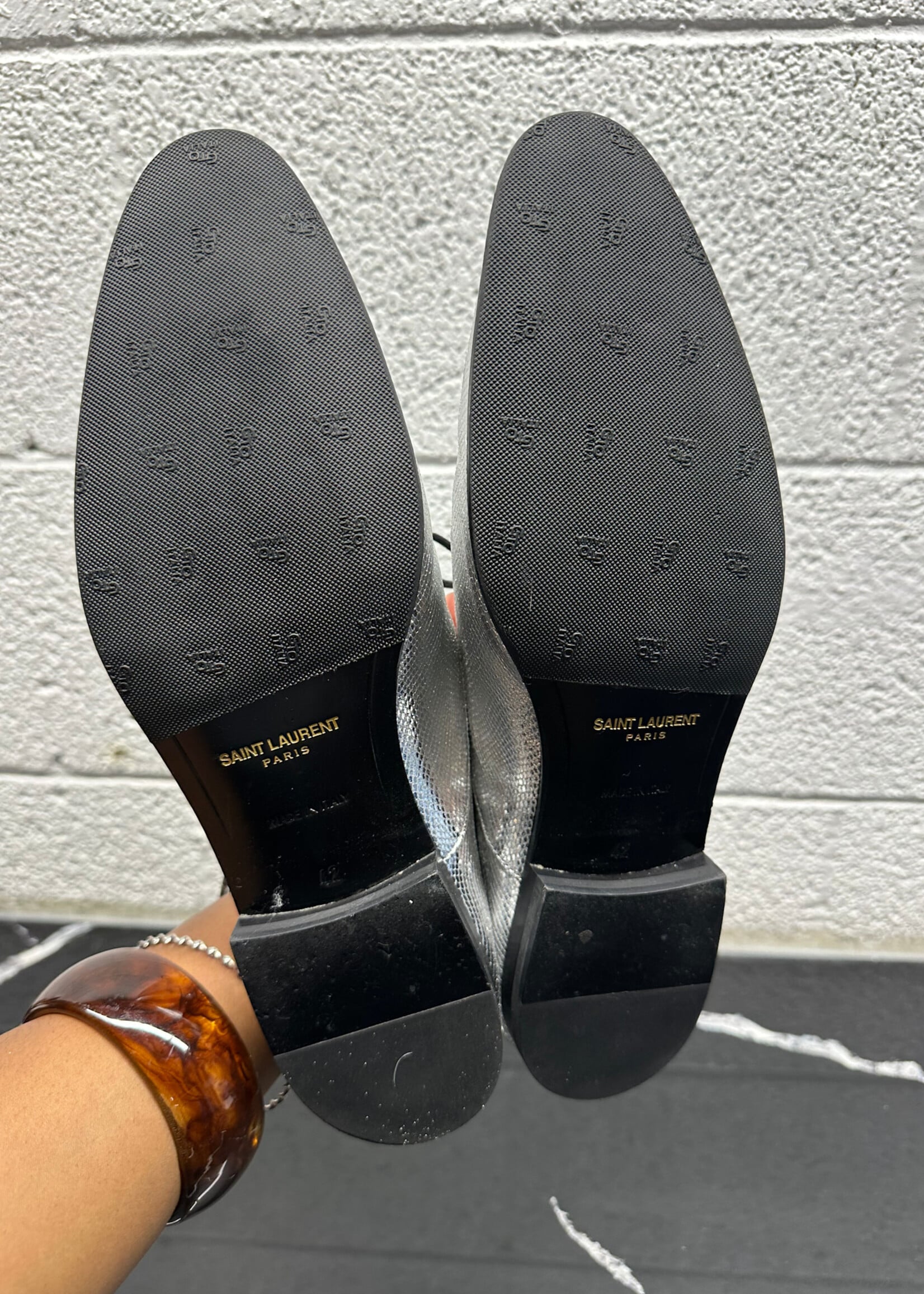 Saint Laurent Metallic Dress Shoe Masc 42 / 9.5