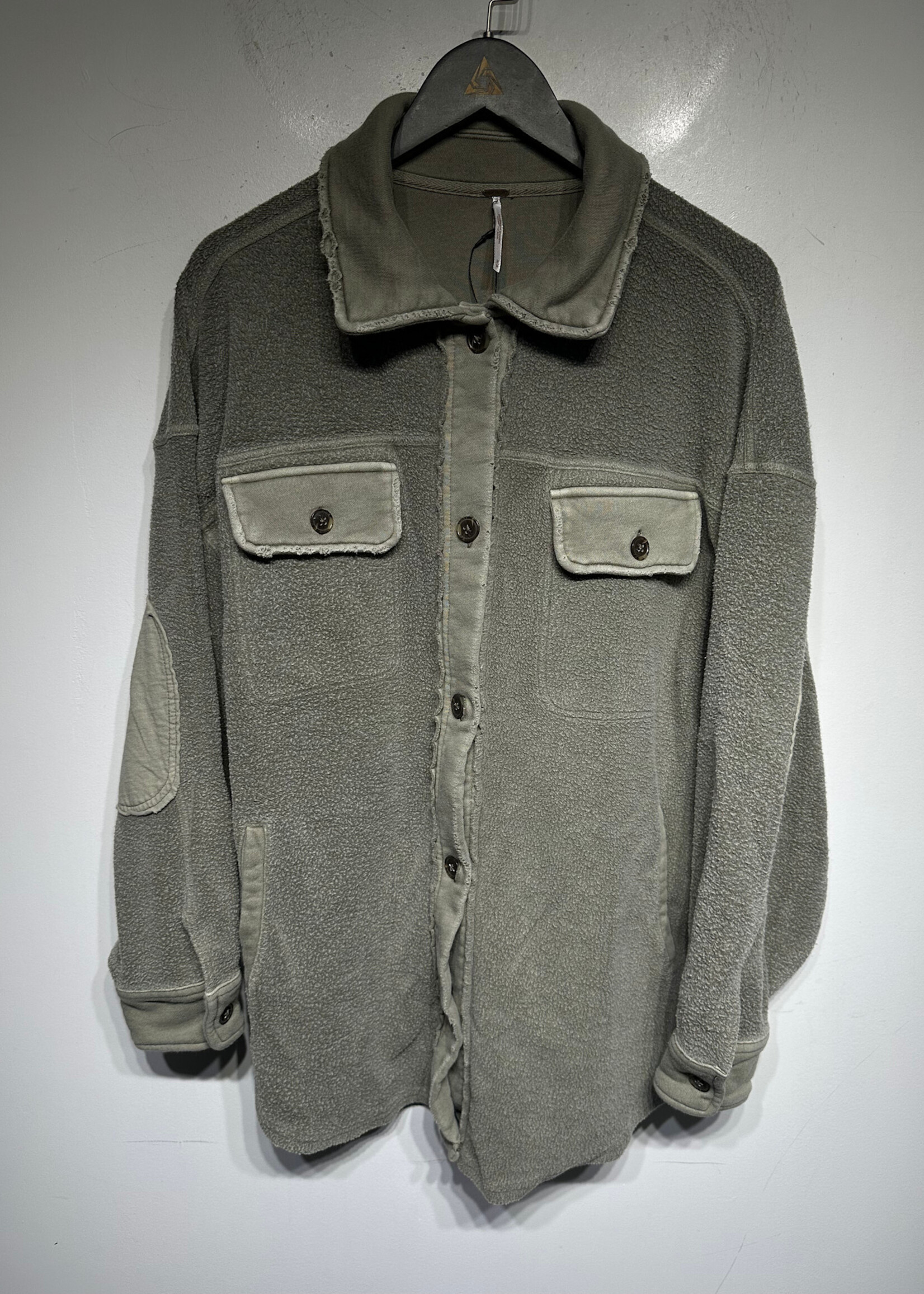 FP Fleece Button Up Shirt Fem M