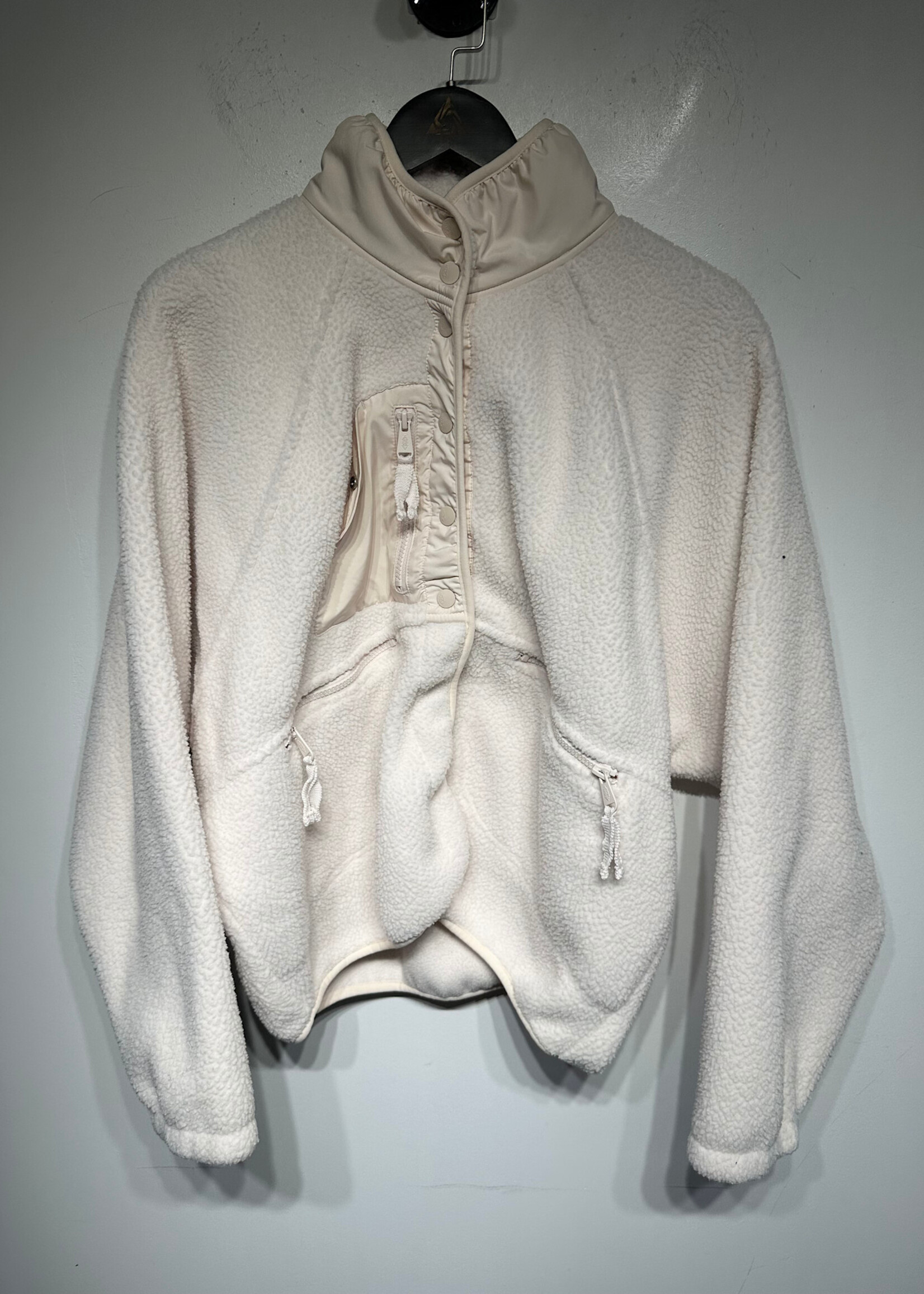 FP Movement White Fleece Jacket Fem L