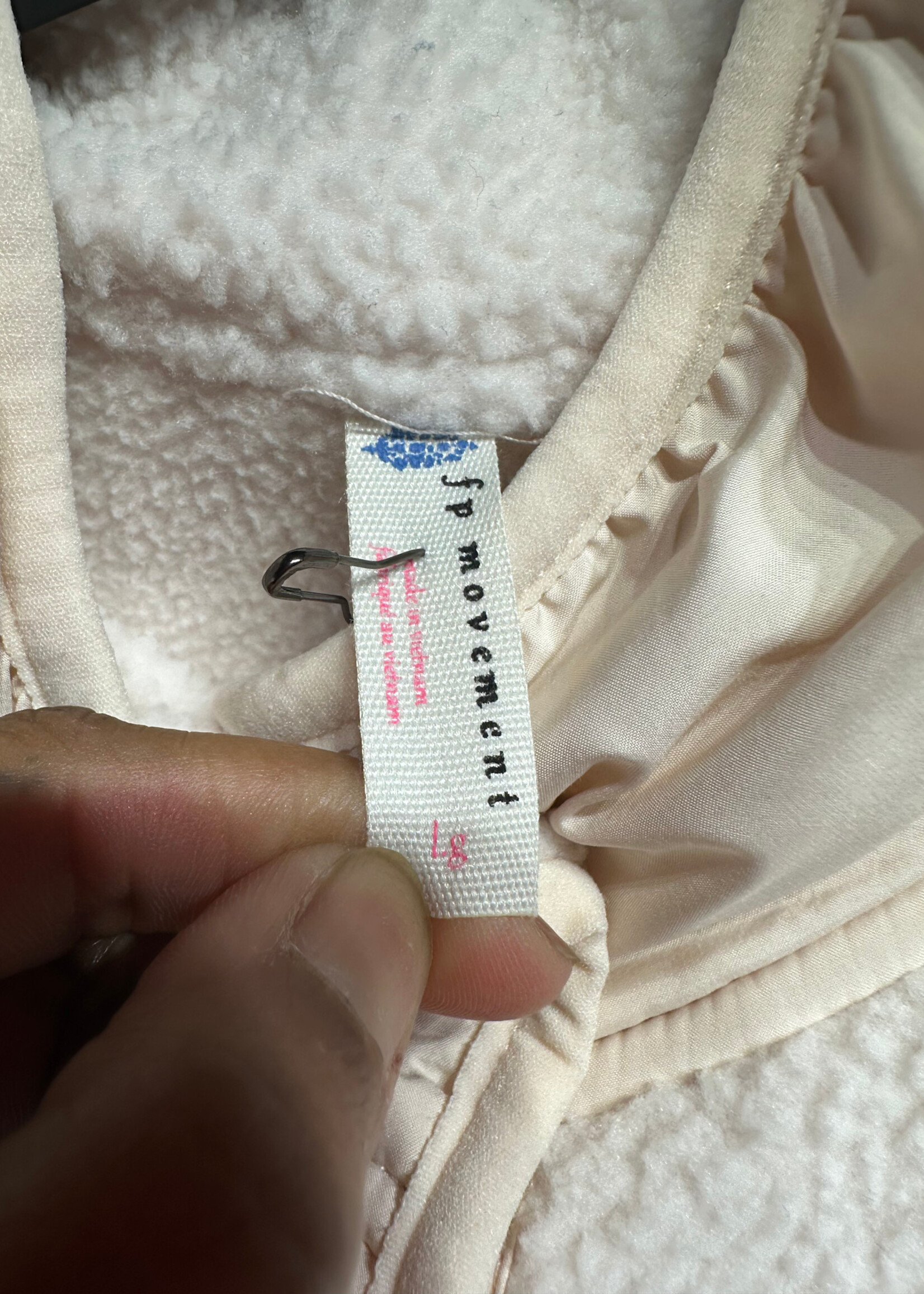 FP Movement White Fleece Jacket Fem L