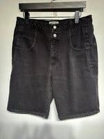 Guess Jeans Black Denim Wide Leg Shorts Masc 33