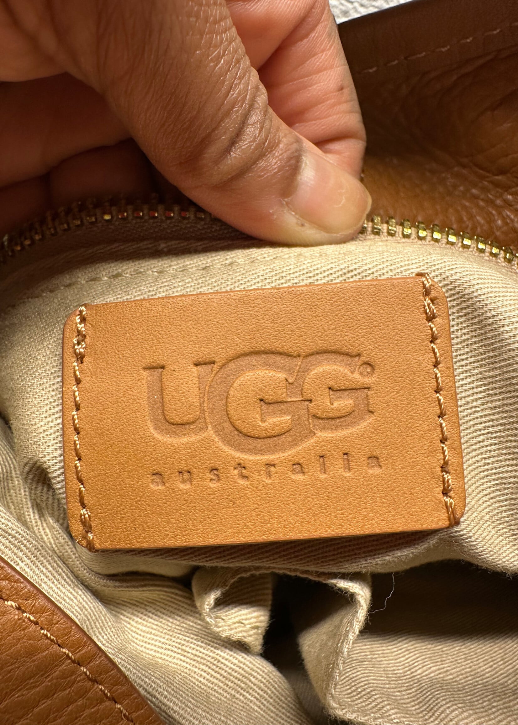 UGG Brown Leather Hobo Bag