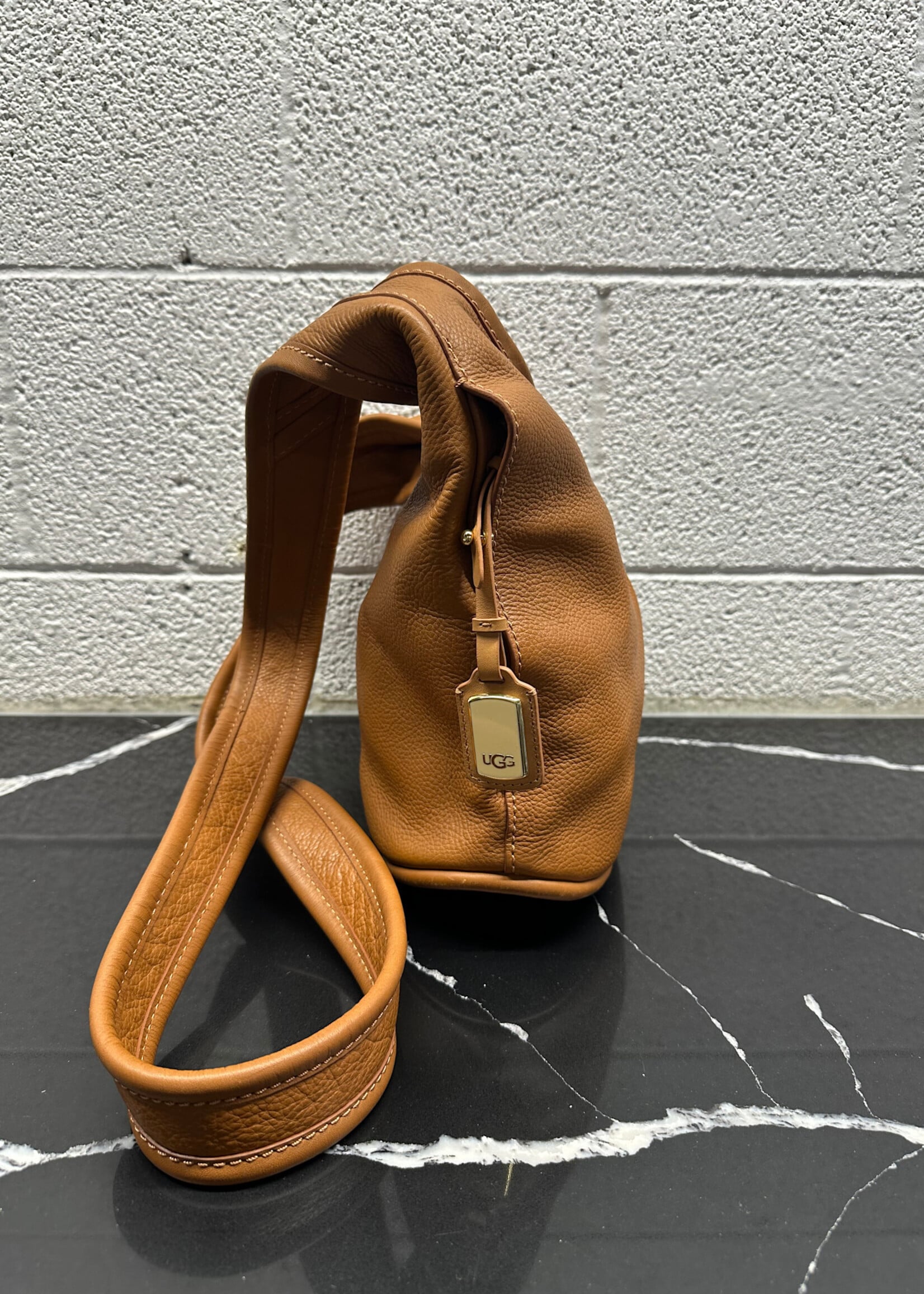 UGG Brown Leather Hobo Bag