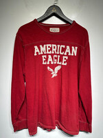 American Eagel Stitch Detail Red LS XL