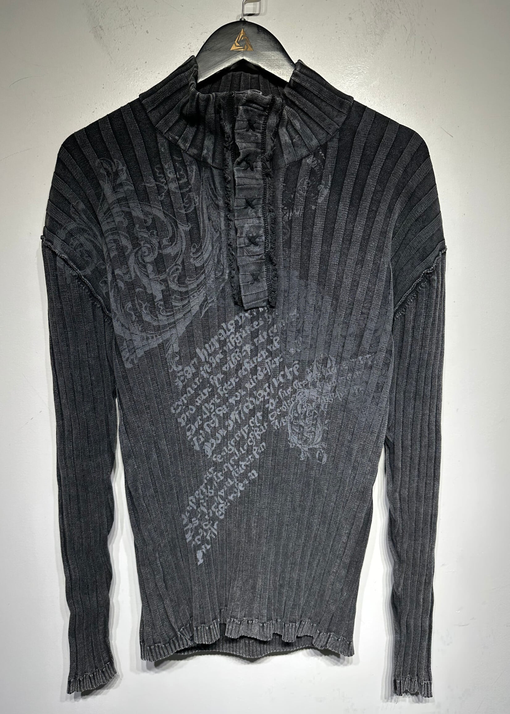 INC Thermal Ribbed Dark Grey LS 2XL