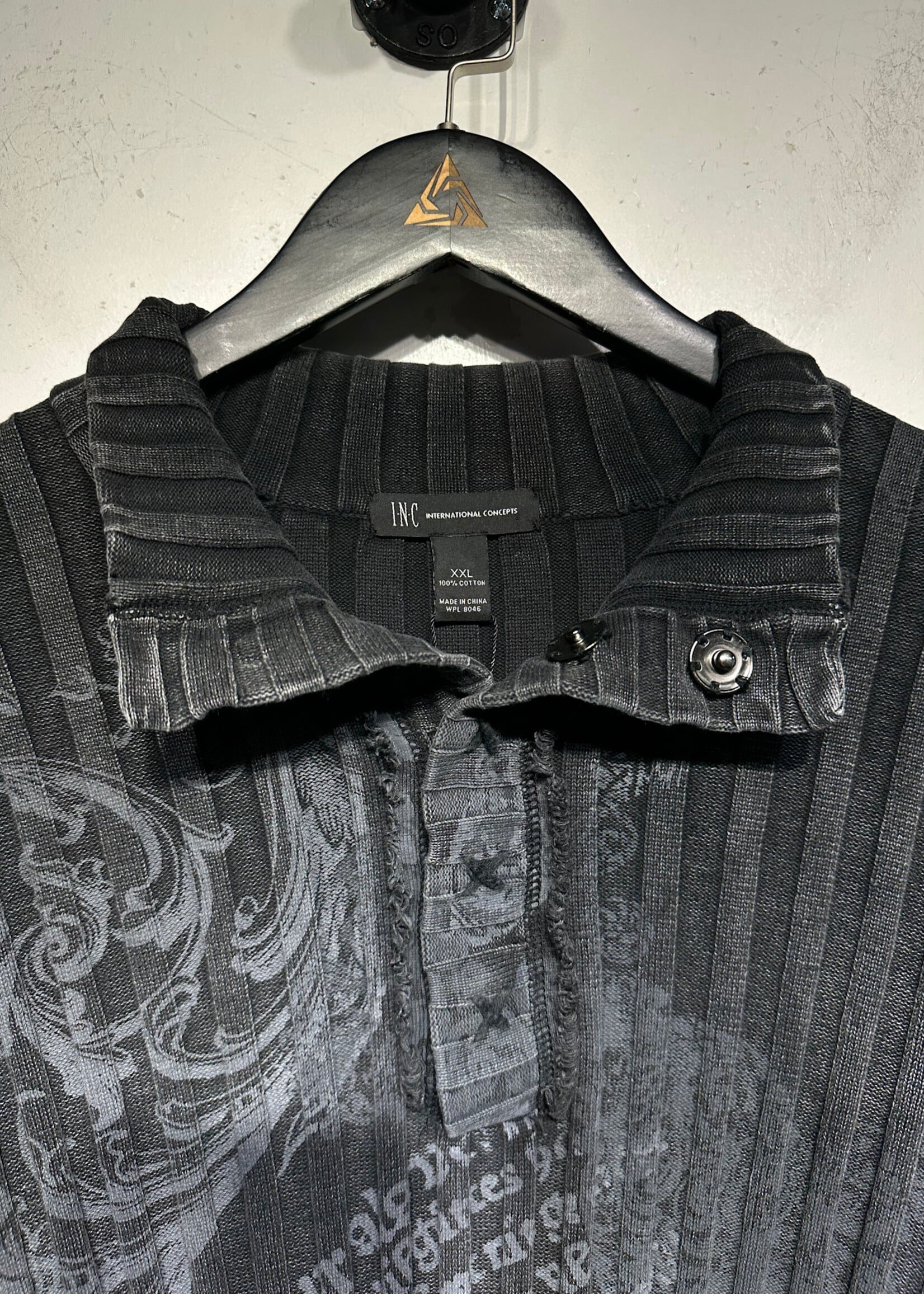 INC Thermal Ribbed Dark Grey LS 2XL