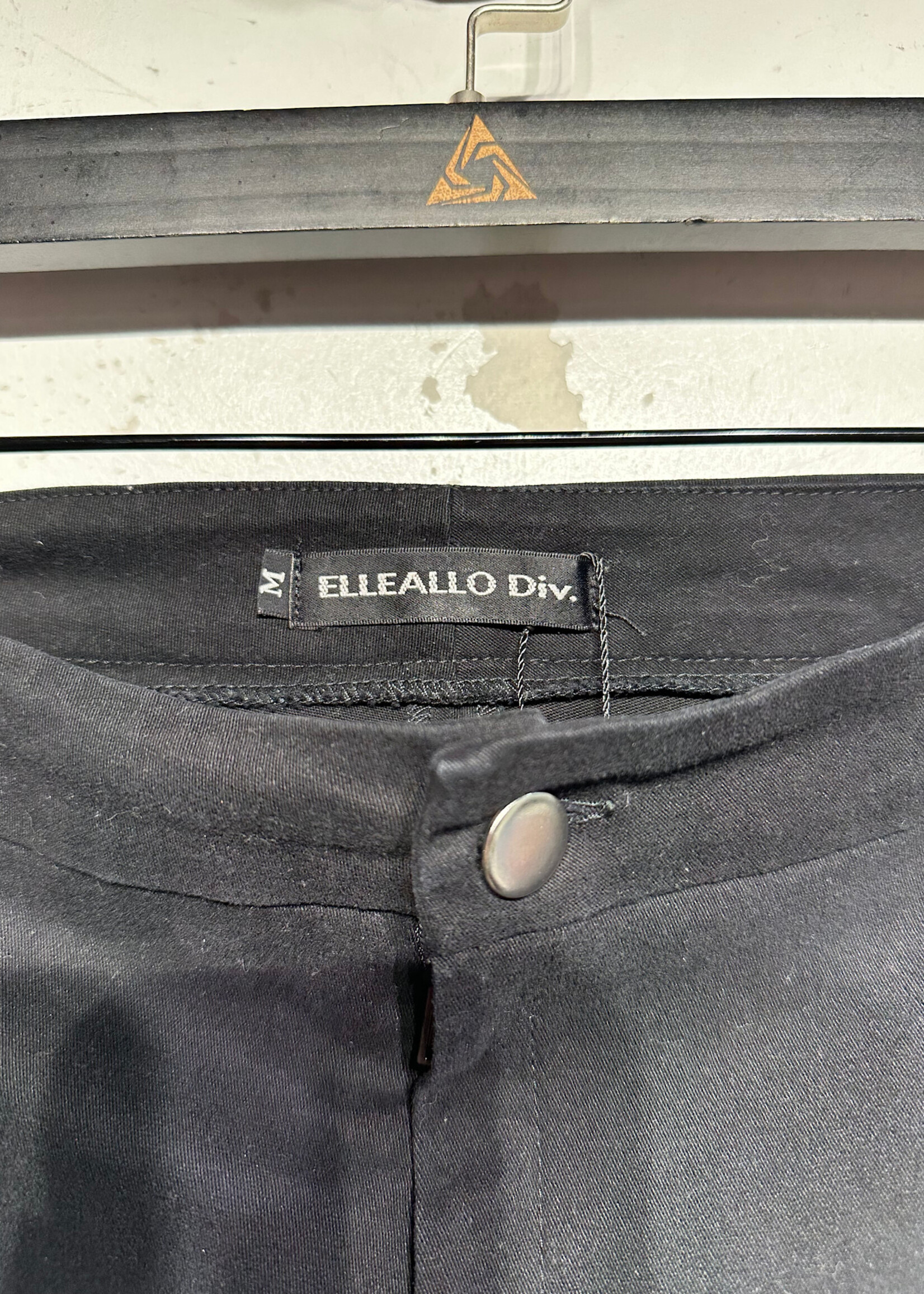 Elleallo Div Embroidered Black Flare Pants 25
