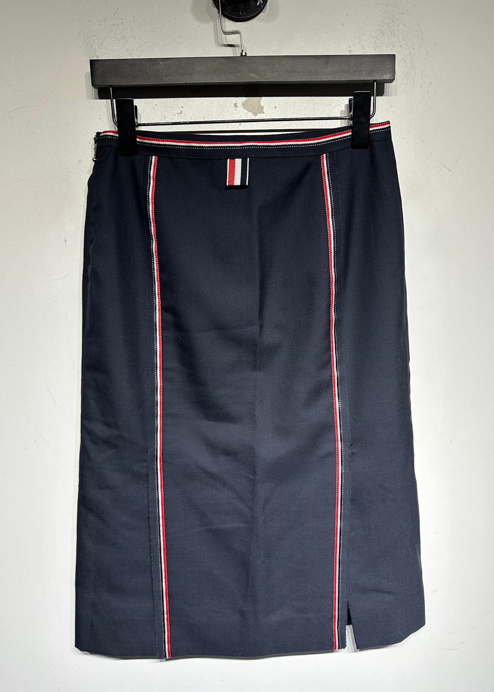 Thom Browne Navy Midi Skirt Fem 28