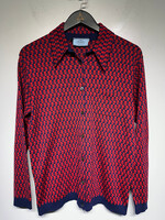 Prada Knit Geometric Button Up Masc M