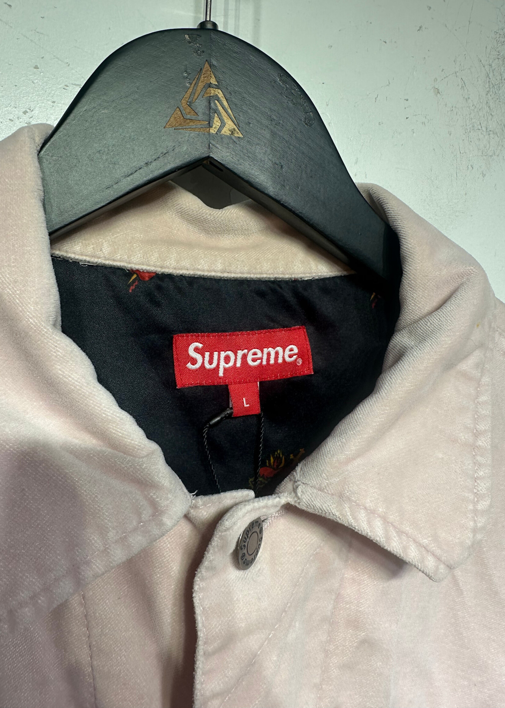 Supreme Soft Pink Trucker Jacket Masc L AS IS