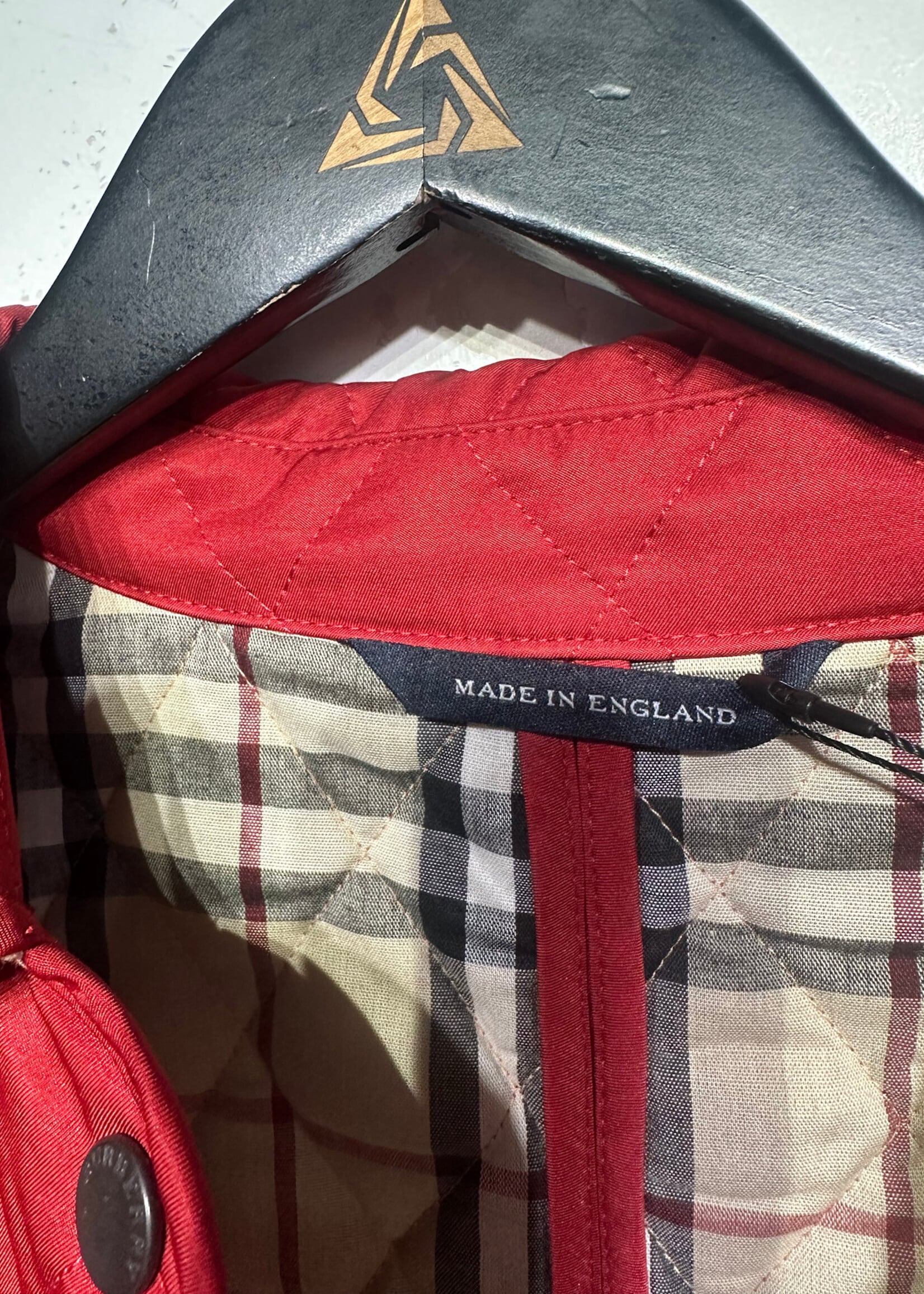 Burberry Red Quilted Jacket Fem M