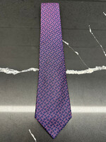 Chanel Navy/Red Monogram Tie OS AS IS