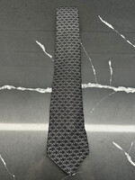 Chanel Black/Silver Monogram Tie OS