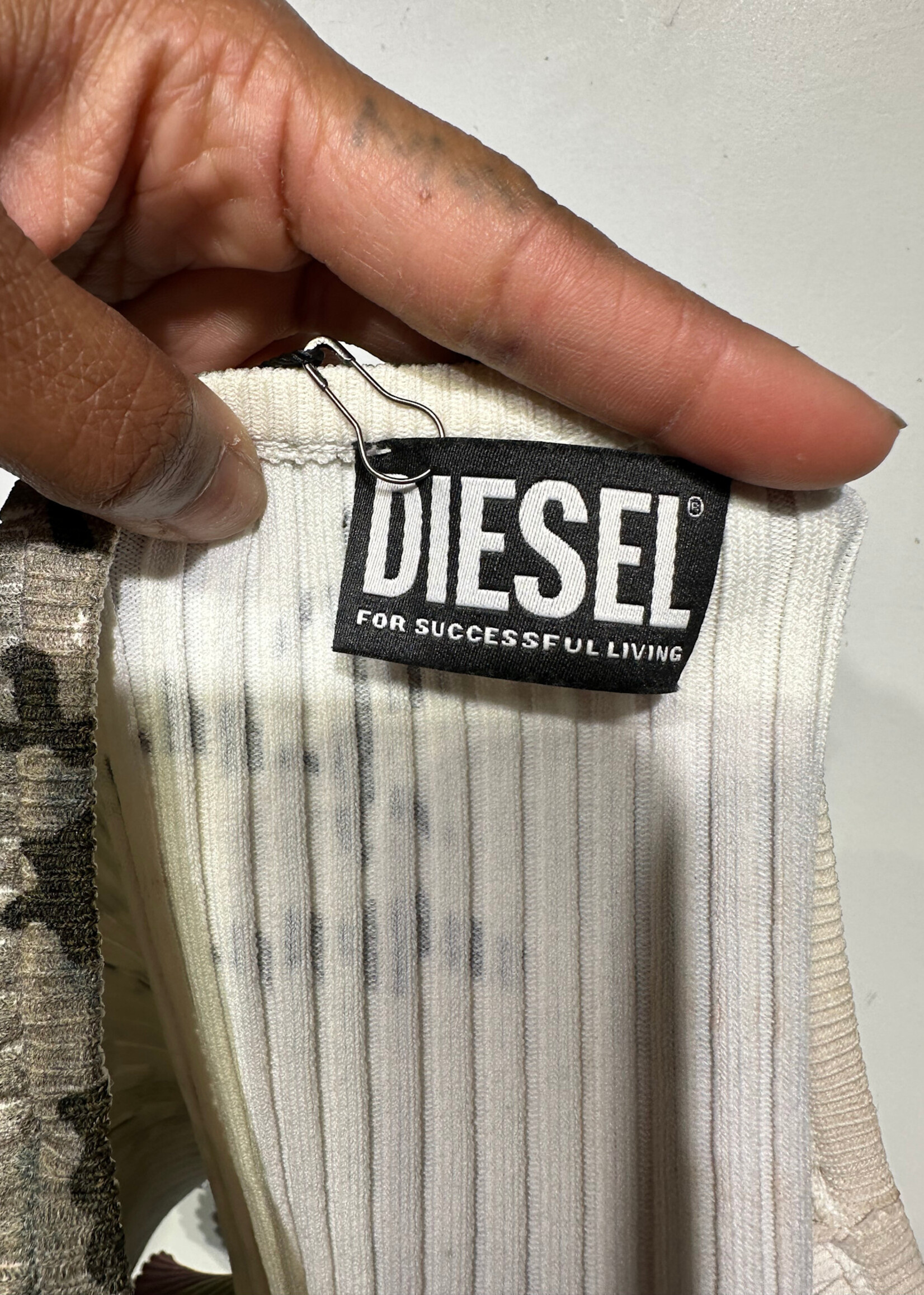 Diesel Camo Ribbed Tube Top L AS IS