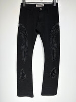 J W Maxx Black Stud Cutout Black Jeans 24 Fem