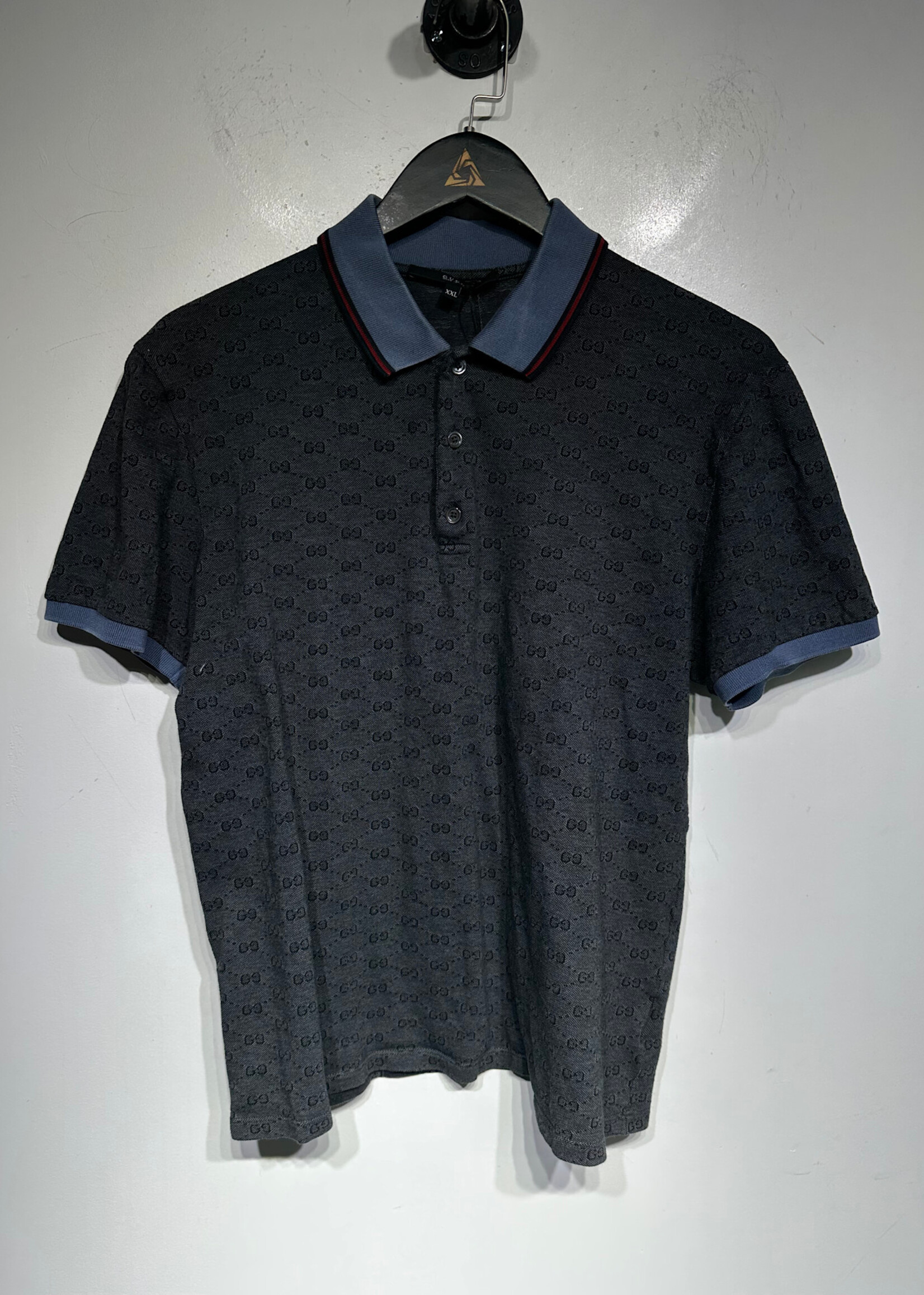 Gucci Tom Gord Grey Monogram Polo Fits L