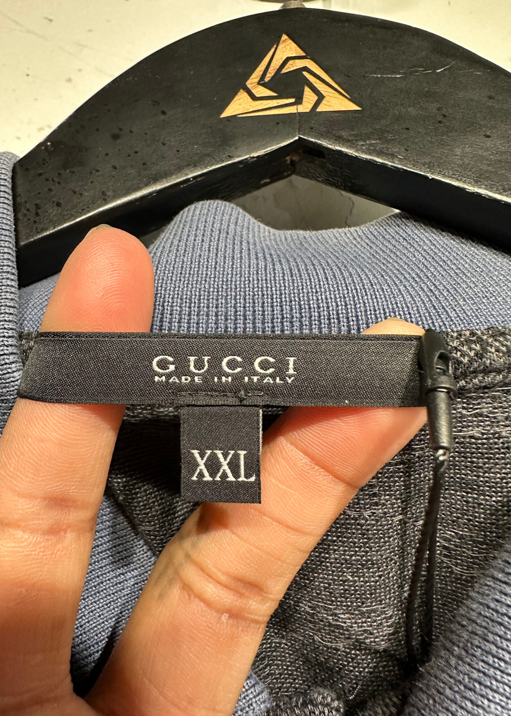Gucci Tom Gord Grey Monogram Polo Fits L