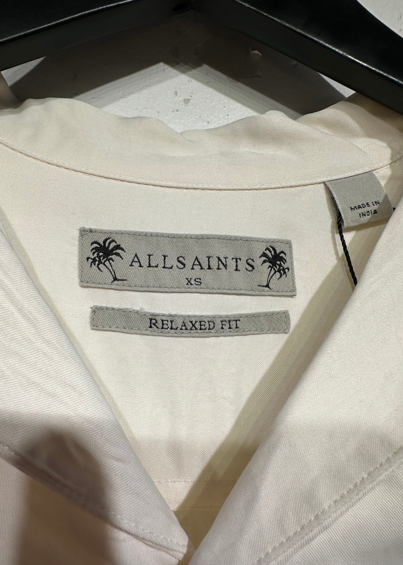 Allsaints Cream Eagle Bu Short Sleeve XS Masc