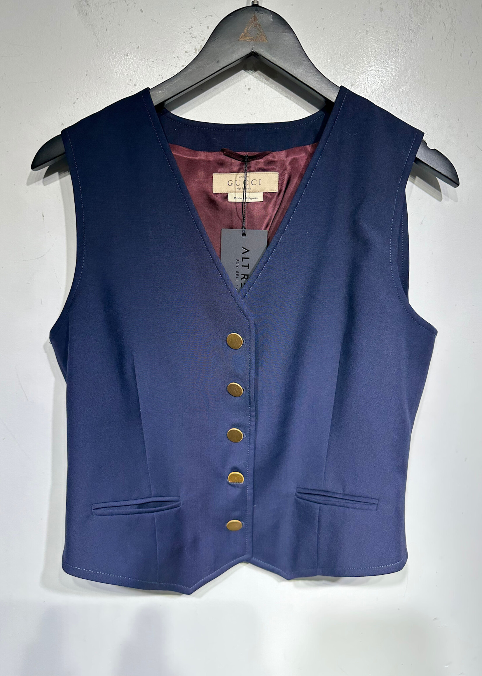 Gucci Navy Blue Uniform Vest Fem M Masc S