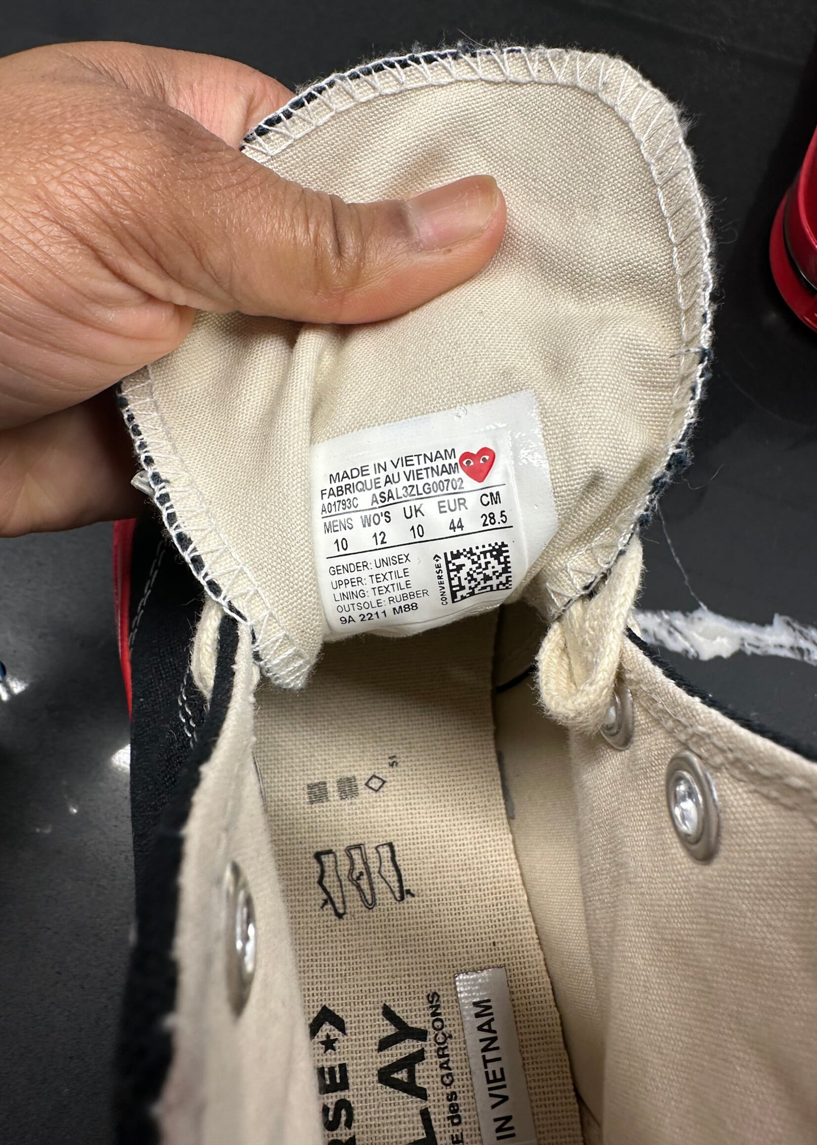 CDG Converse Red Sole Masc 10