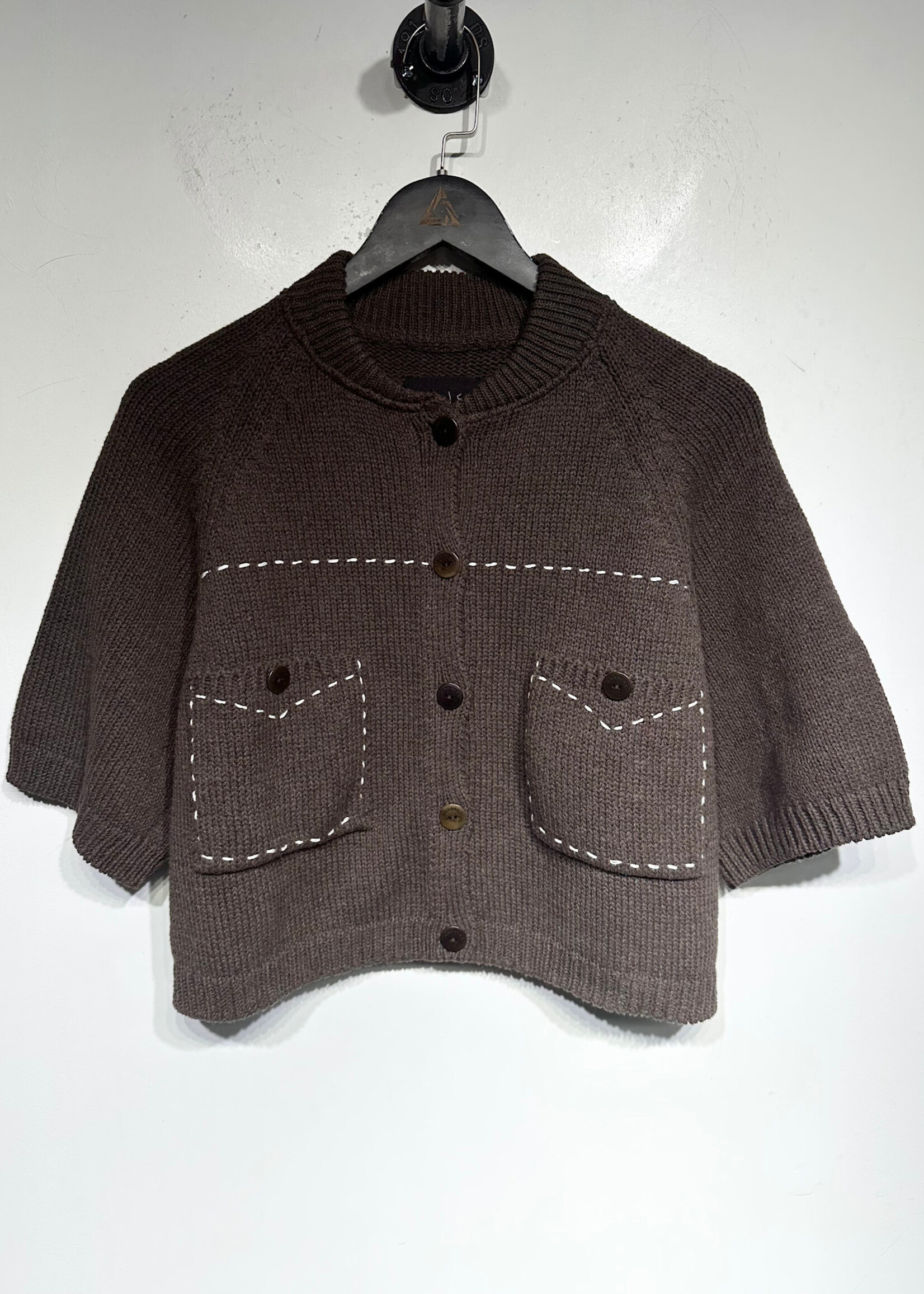 Cordera Brown Knit Crop Sweater OSFA