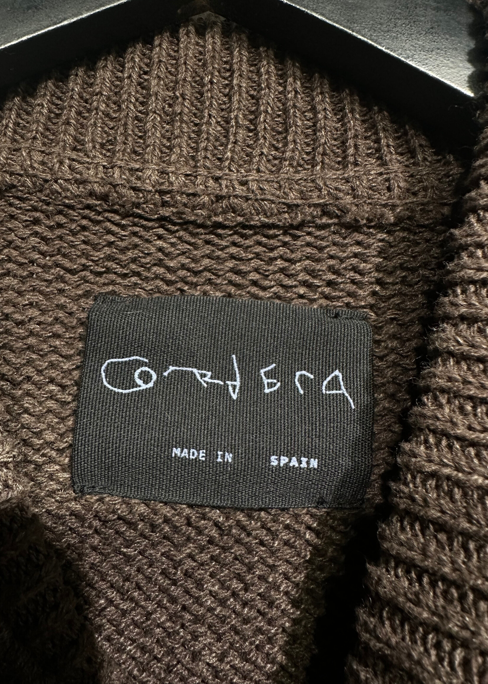 Cordera Brown Knit Crop Sweater OSFA