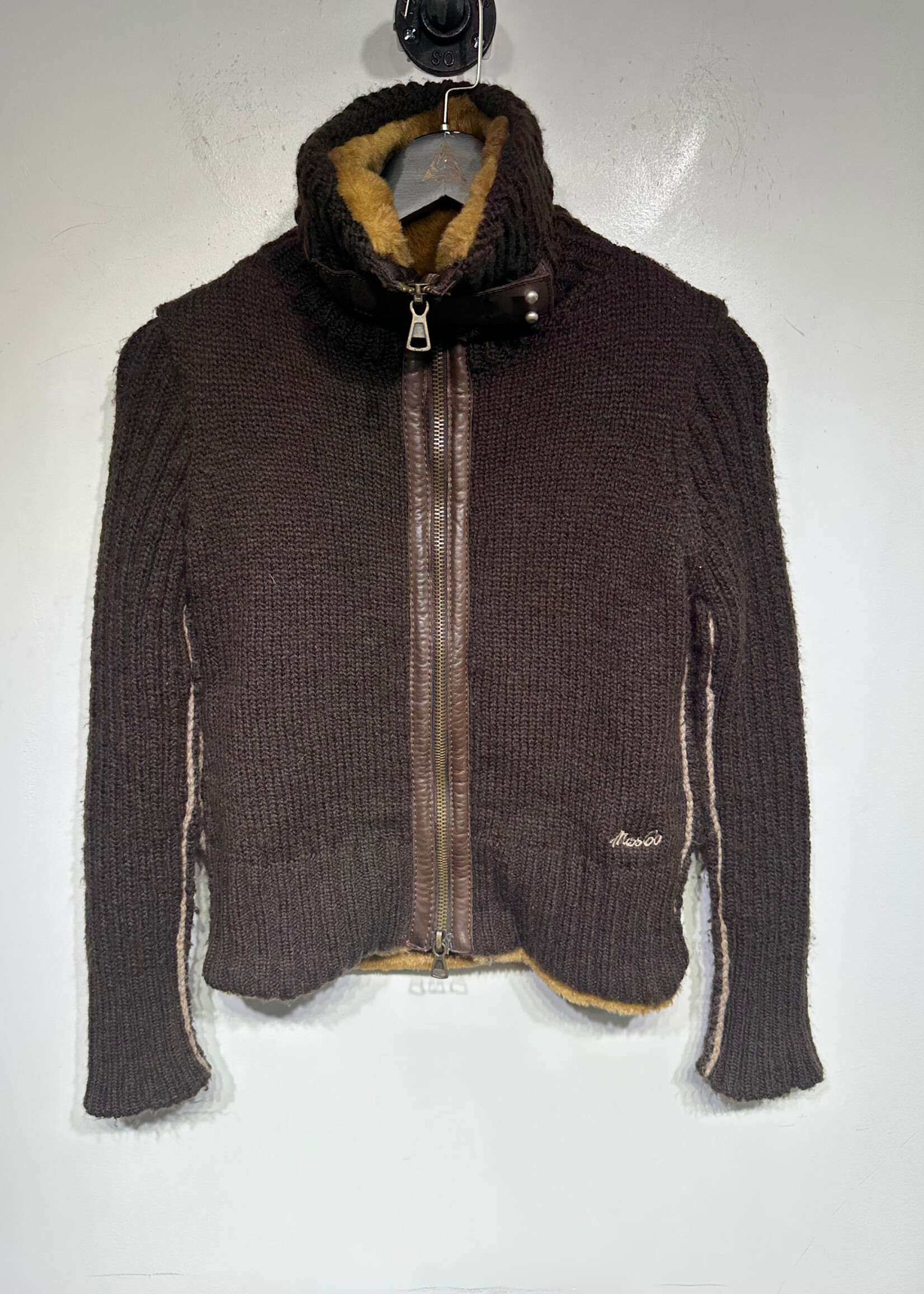Miss Sixty faux Fur Lining Brown Sweater XS