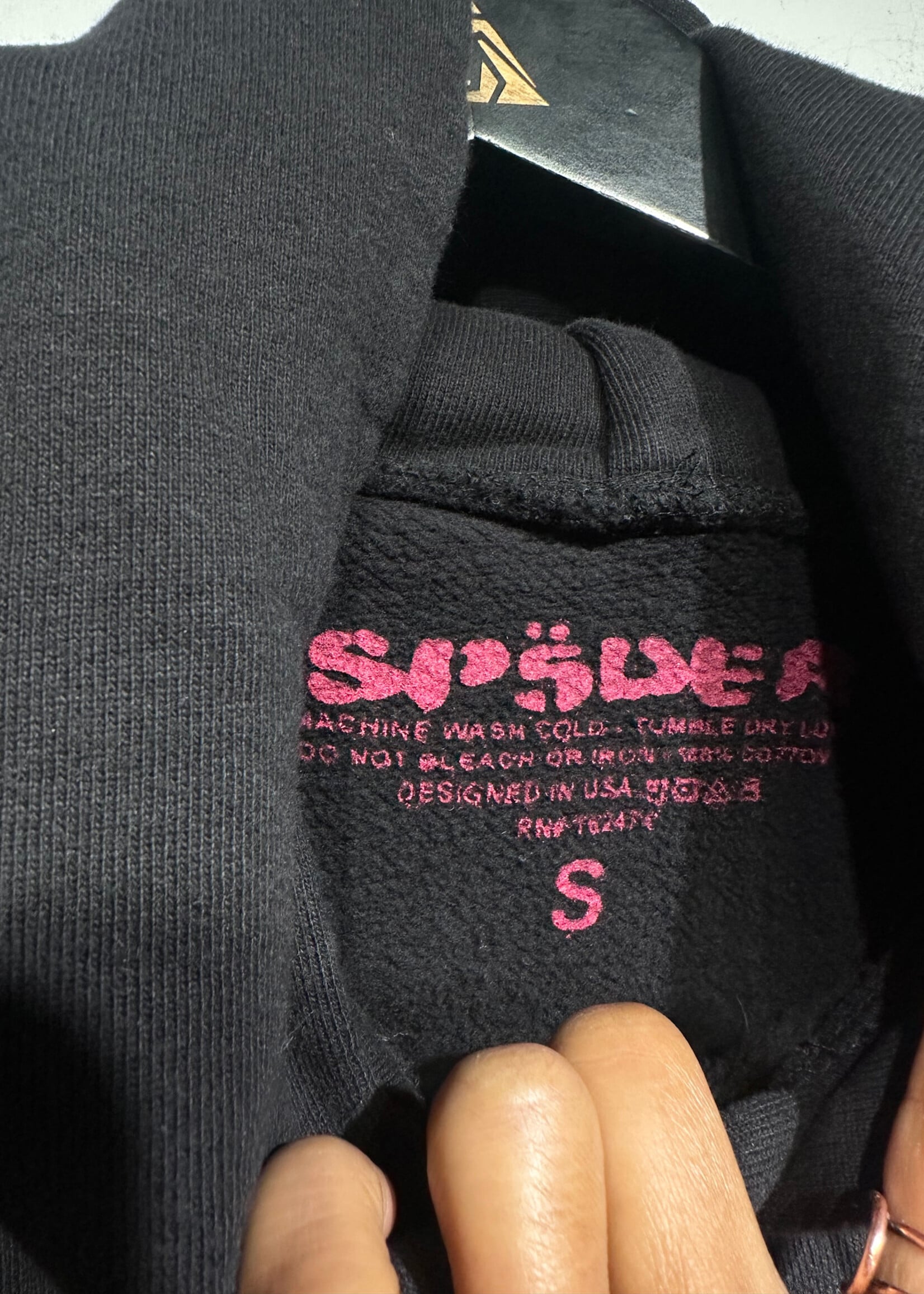 Spider Black / Pink Hoodie Masc S