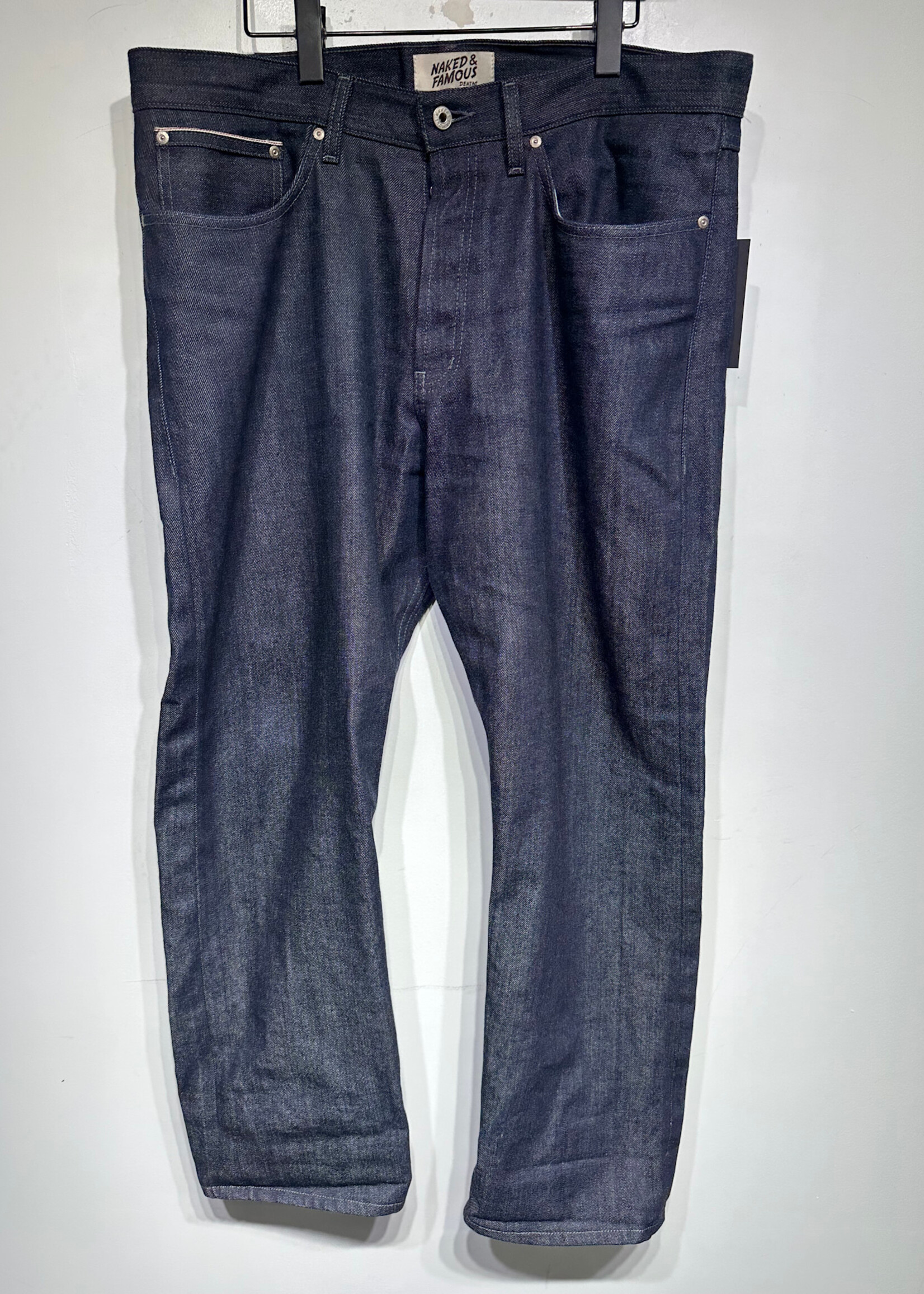 Naked & Famous Wide Leg Raw Denim Masc 36