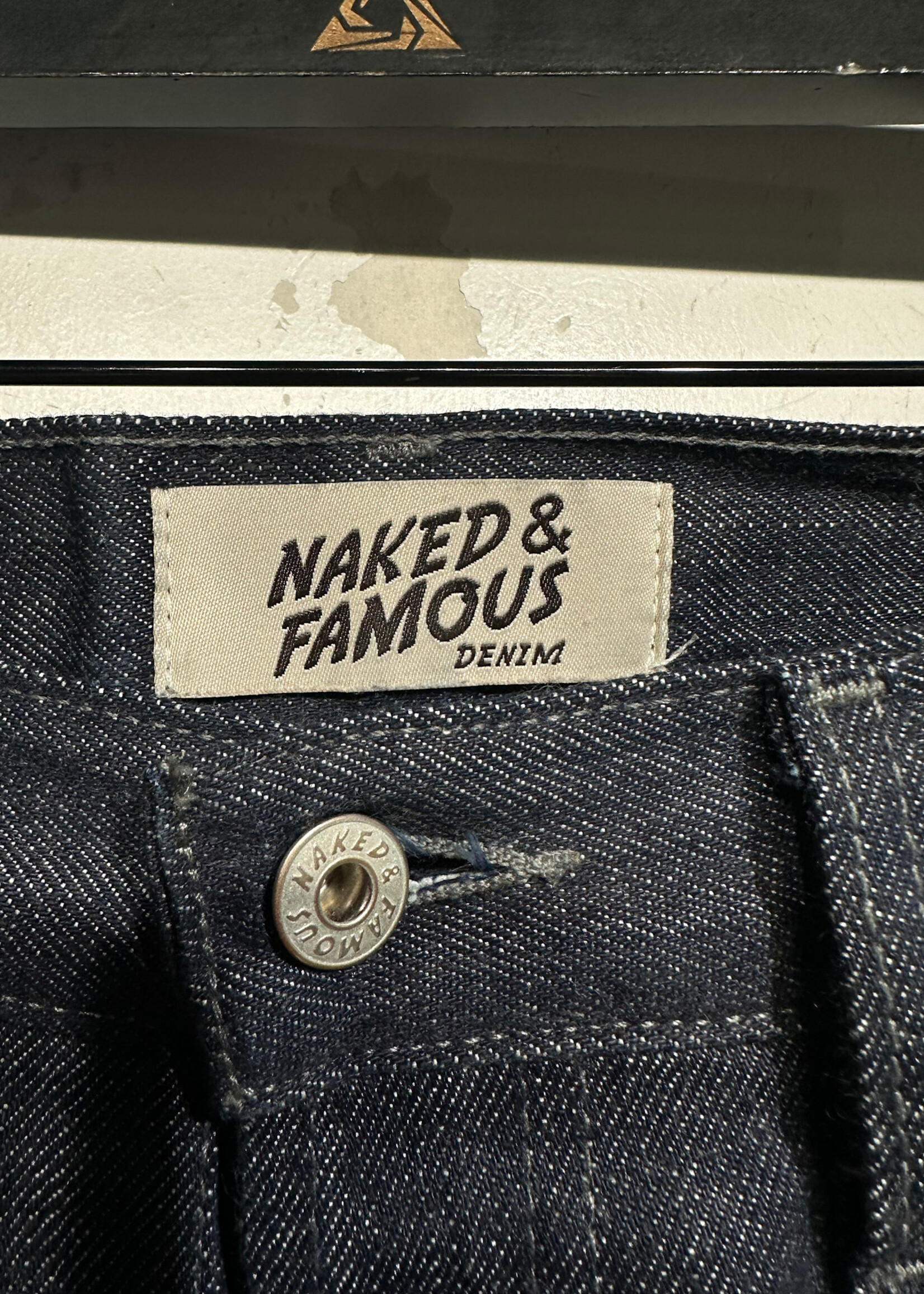 Naked & Famous Wide Leg Raw Denim Masc 36