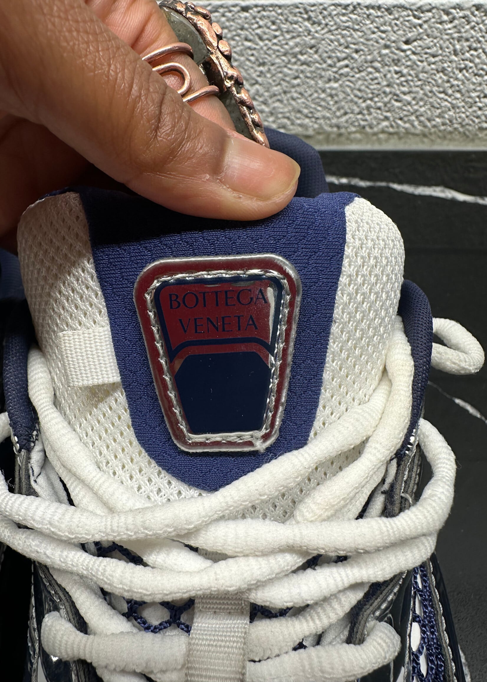 Bottega Veneta Orbit Sneaker Navy Blue Masc 46/13