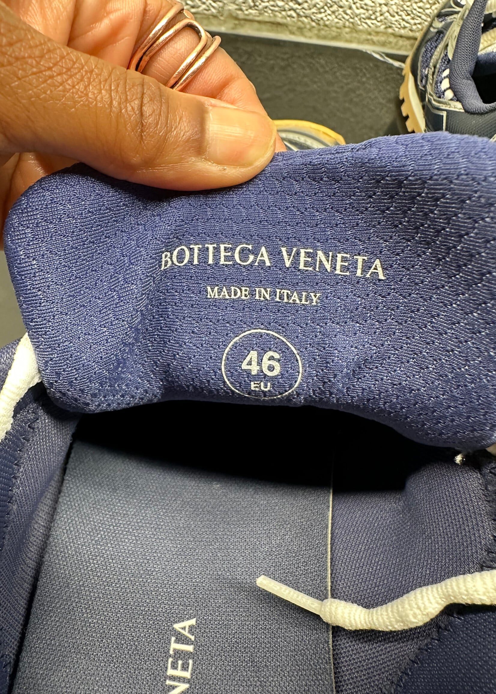 Bottega Veneta Orbit Sneaker Navy Blue Masc 46/13