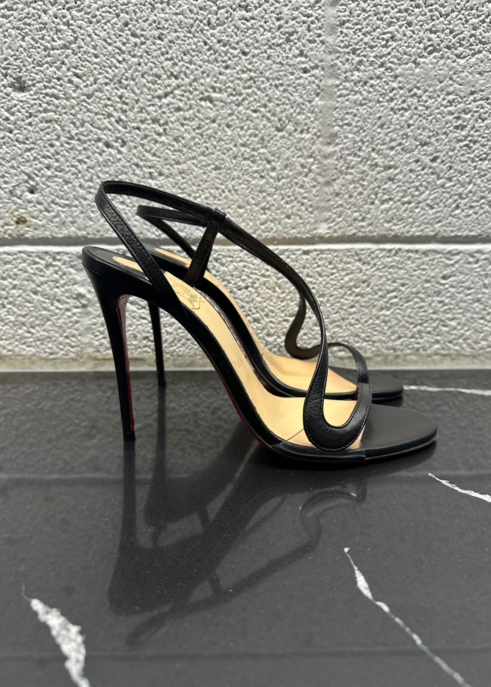 Louboutin Rosalie 100 Black Heel 38/7.5