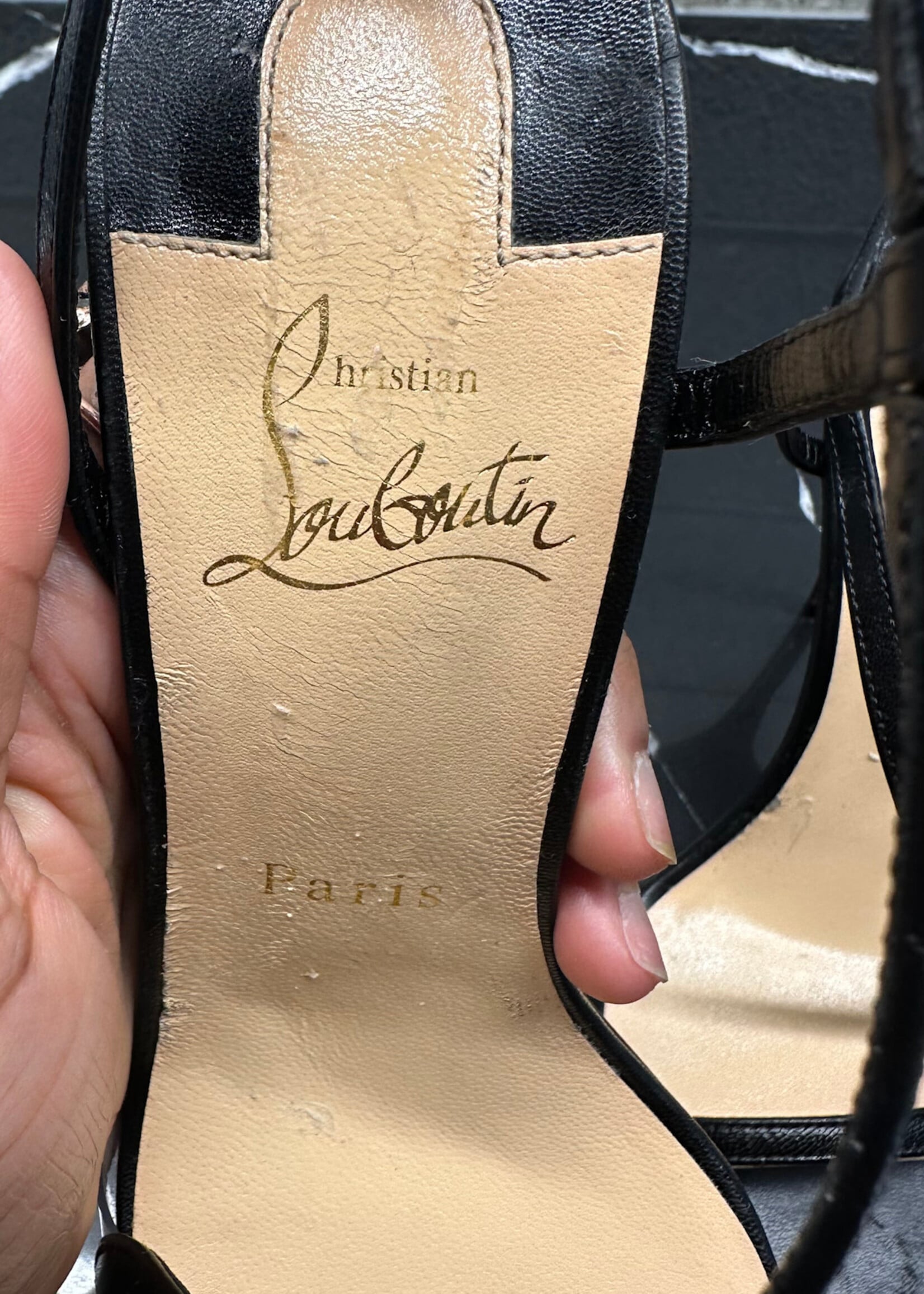 Louboutin Rosalie 100 Black Heel 38/7.5