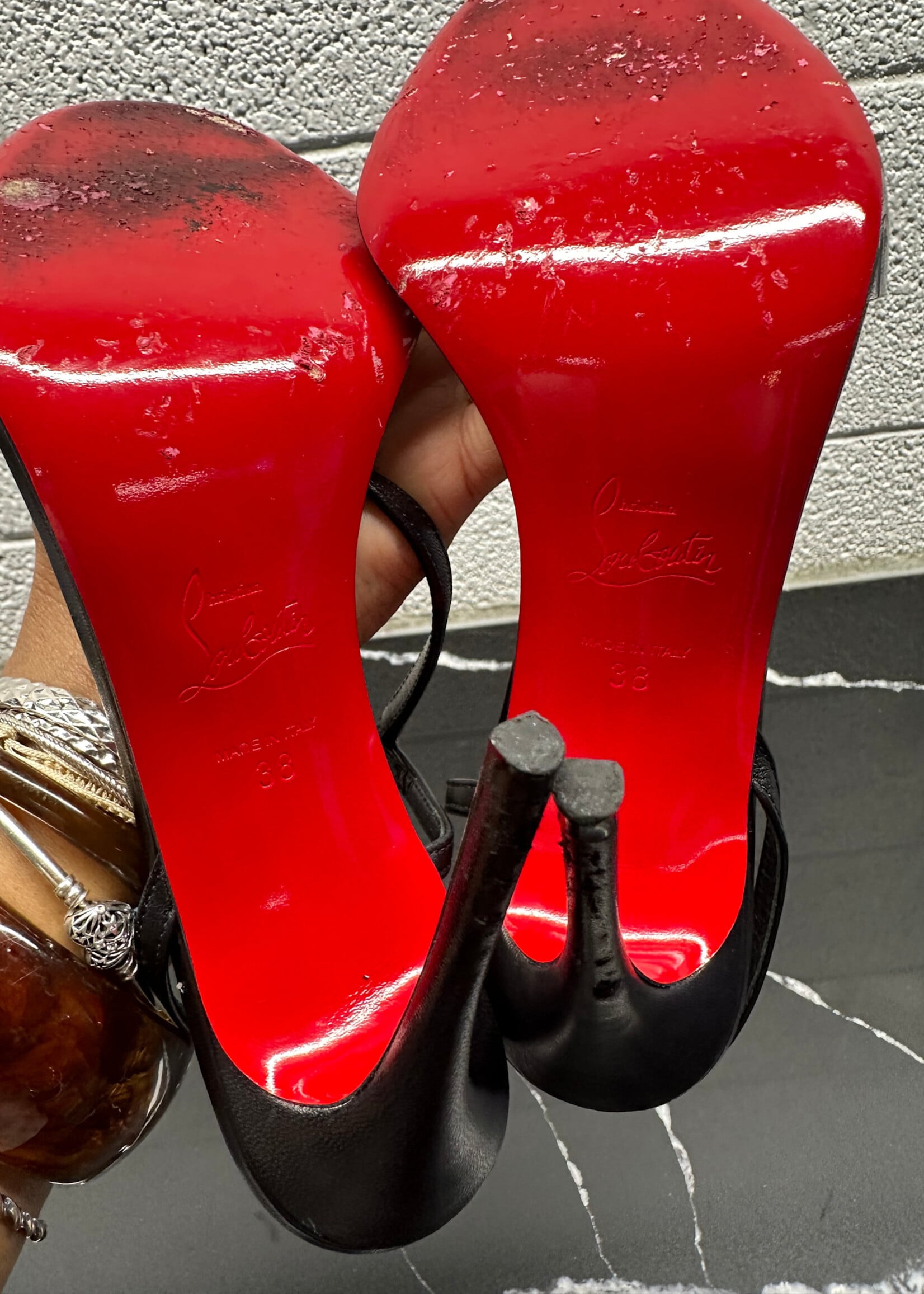 Louboutin Rosalie 100 Black Heel 38/7.5