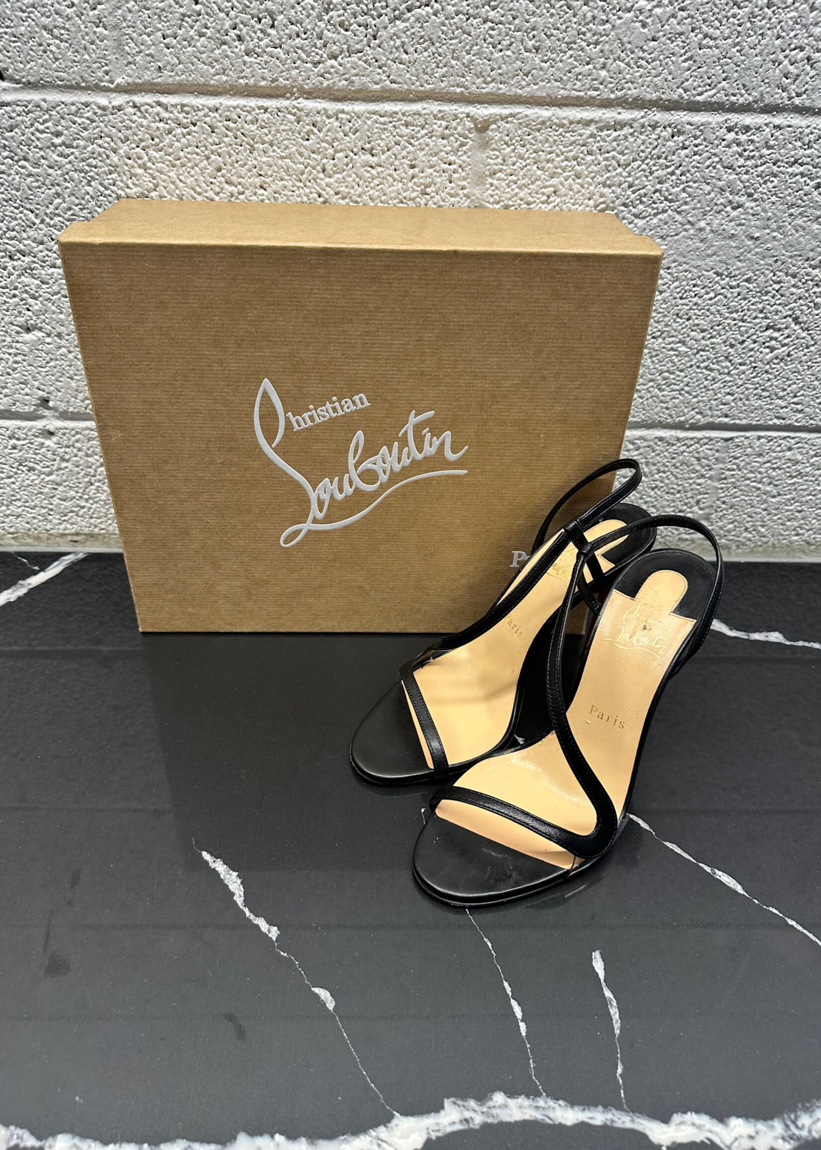 Louboutin Rosalie 100 Black Heel 38/7.5