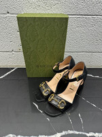 Gucci Black Horsebit Heel Sandal 39.5/8.5 AS IS