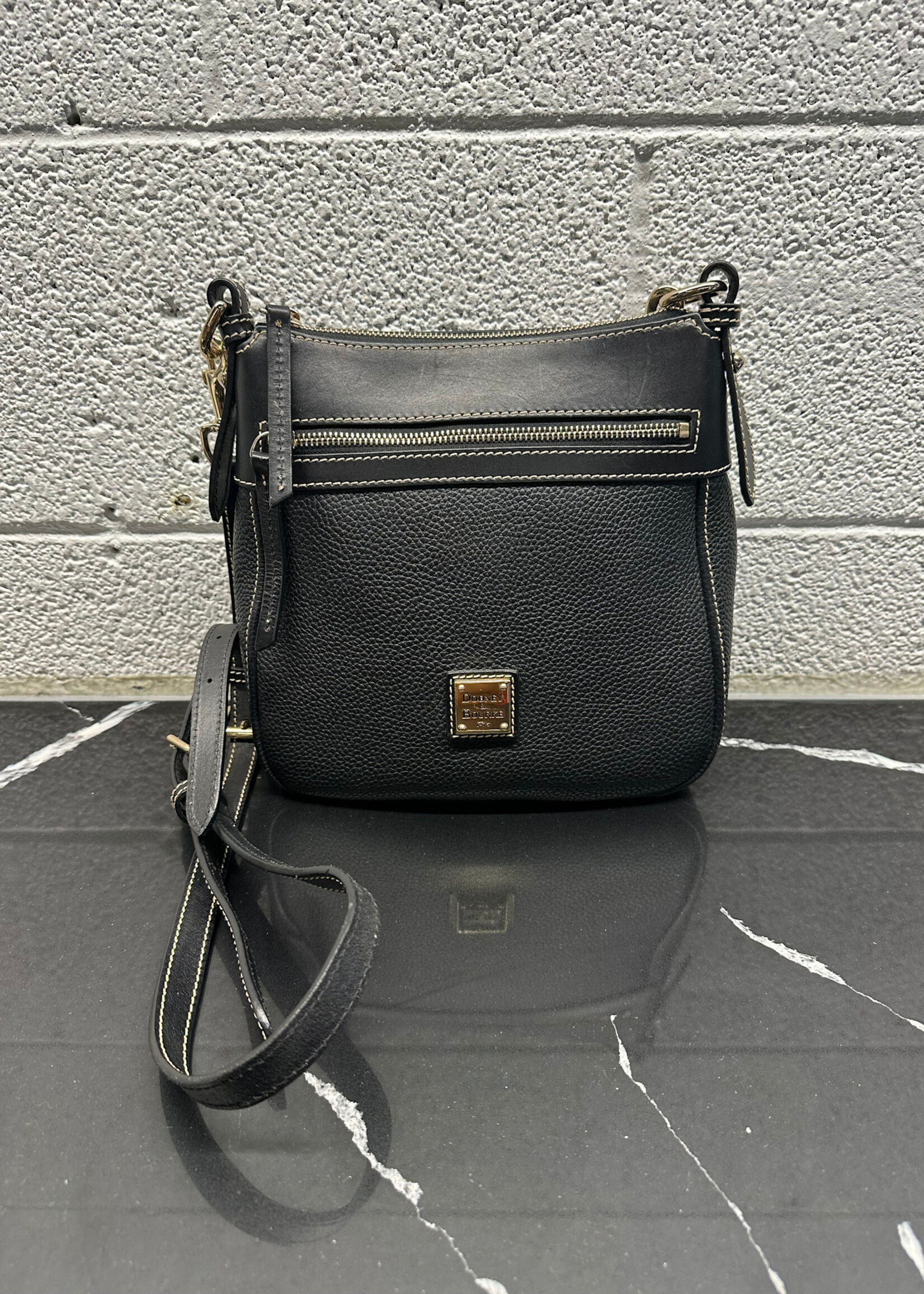 Dooney & Bourke Black Pebble Grain Crossbody