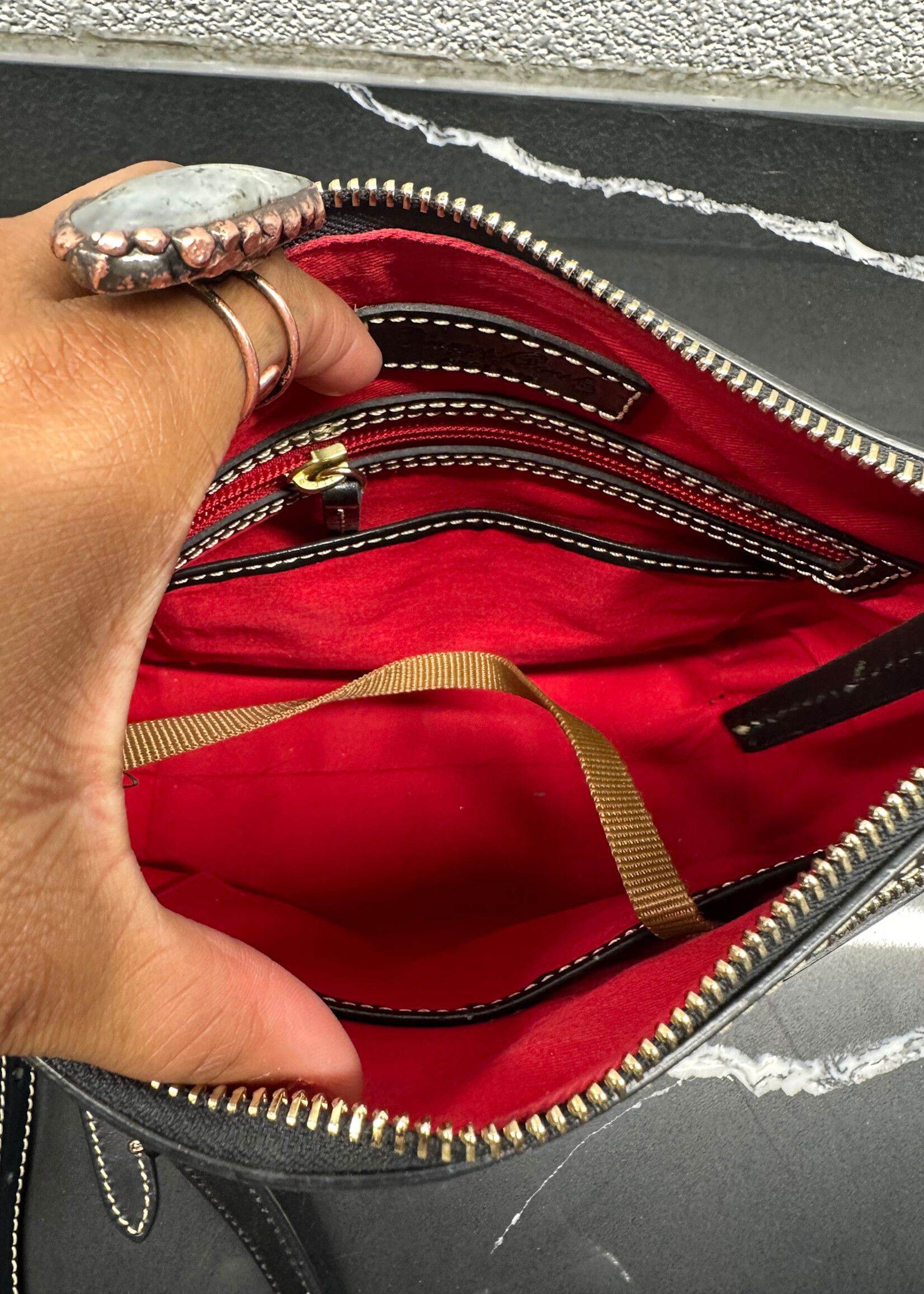 Dooney & Bourke Black Pebble Grain Crossbody