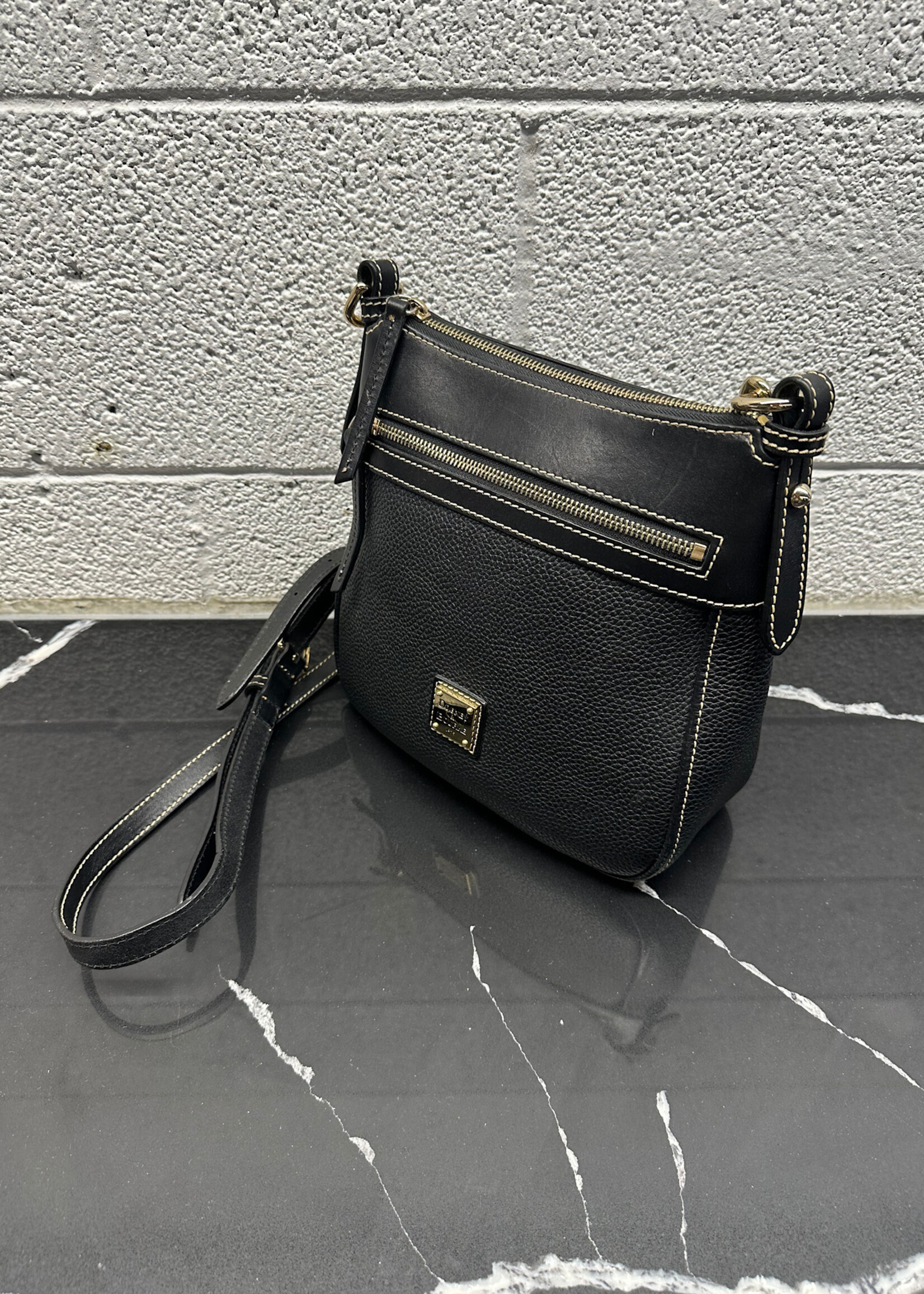 Dooney & Bourke Black Pebble Grain Crossbody