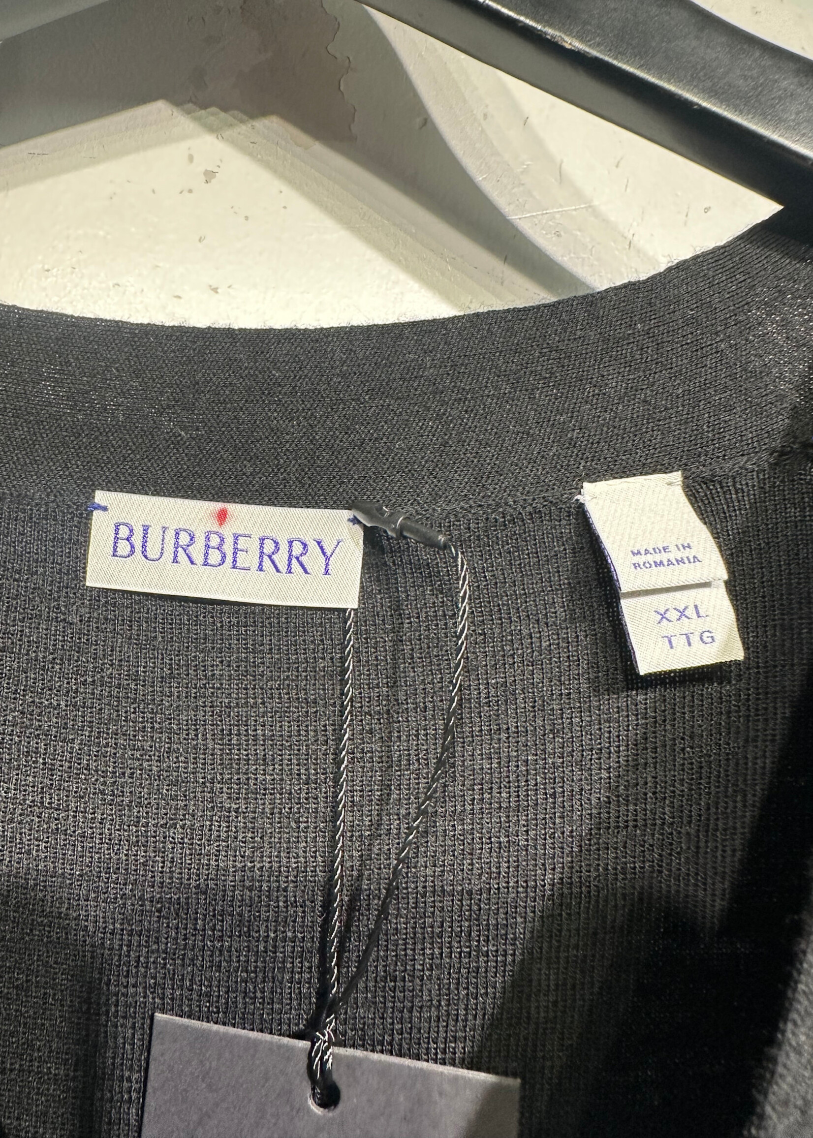 Burberry Black LS Cardigan XXL Masc