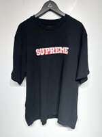 Supreme Black Satin Applique Tee XXL Masc