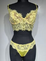 For Love And Lemons Yellow Lace Lingerie Set Fem M